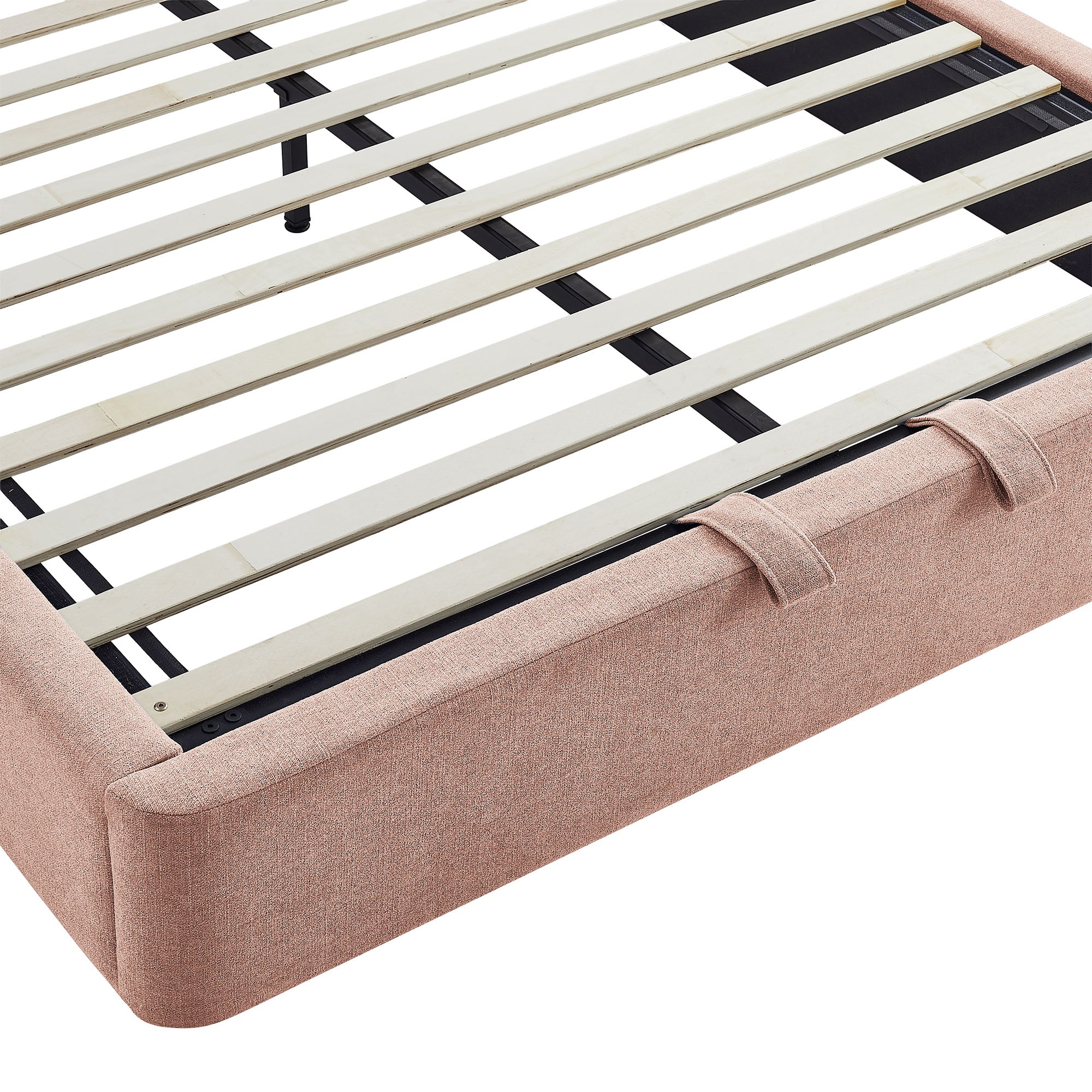 Keynote Fabric Upholstered Storage Platform Bed Frame