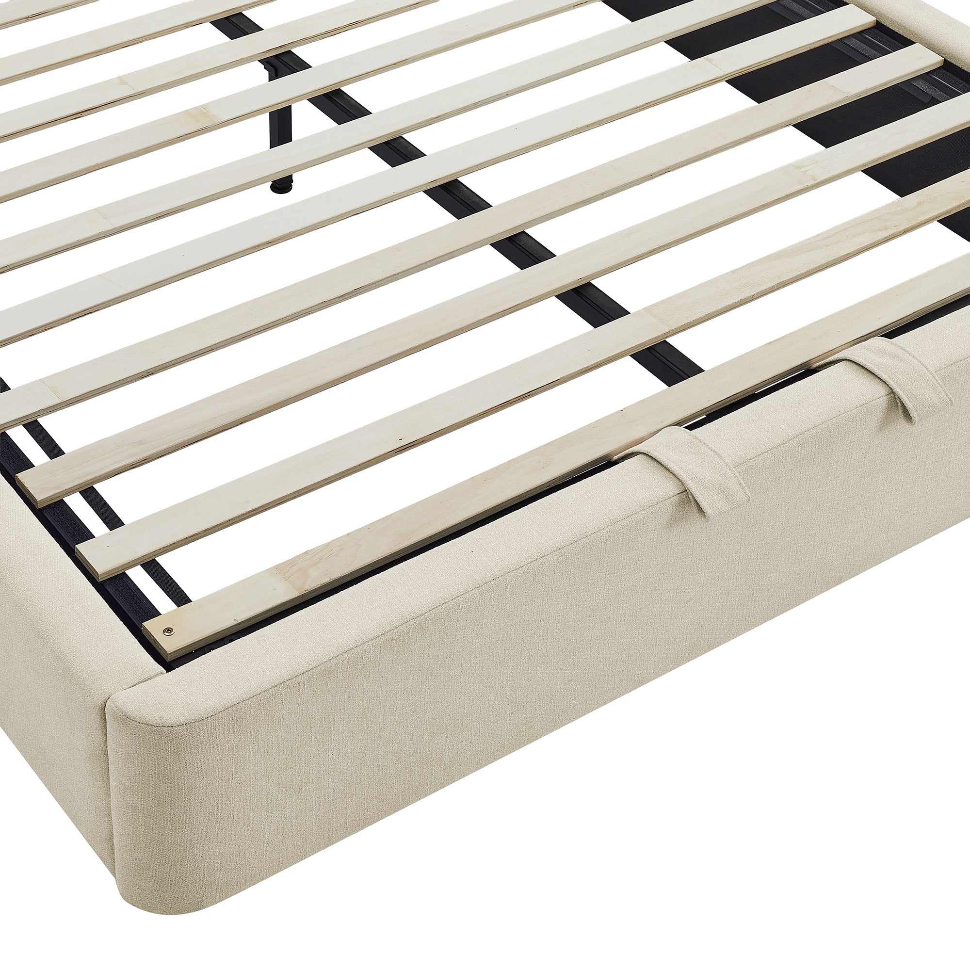 Keynote Fabric Upholstered Storage Platform Bed Frame