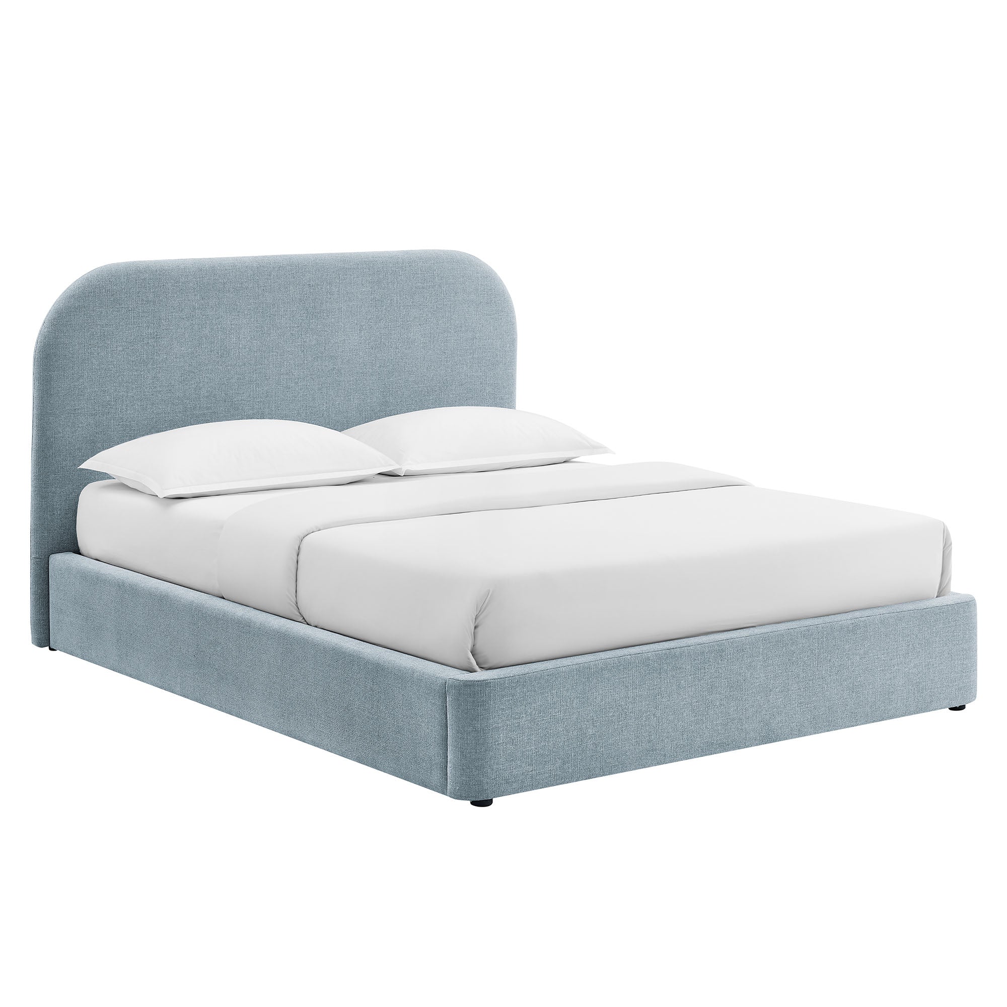 Keynote Fabric Upholstered Storage Platform Bed Frame