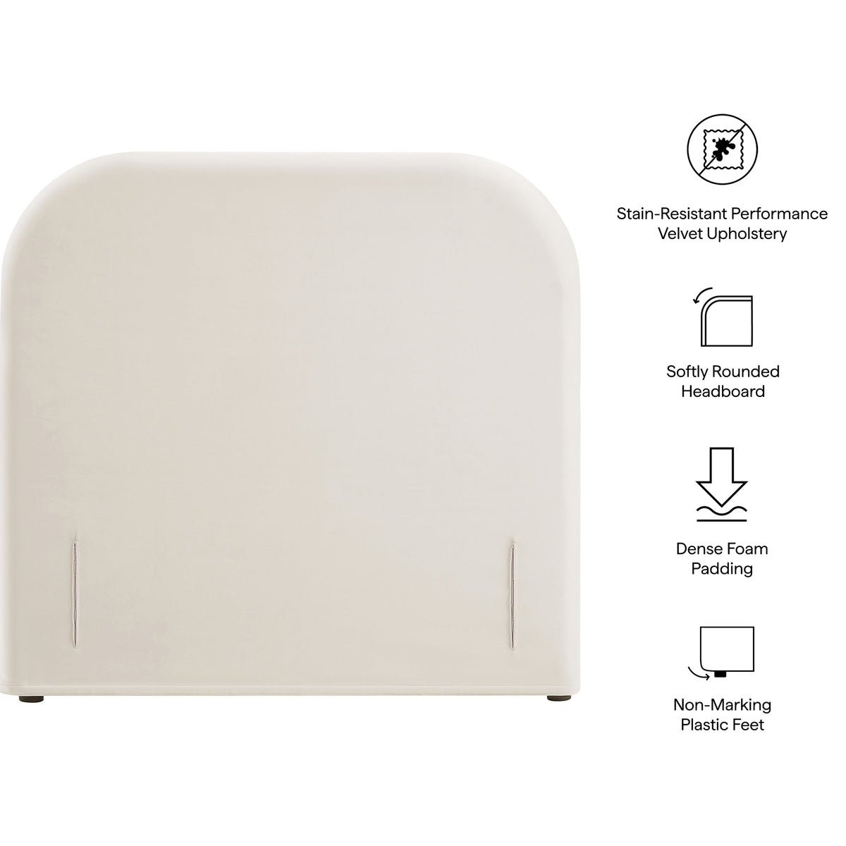 Keynote Stain-Resistant Performance Velvet Headboard
