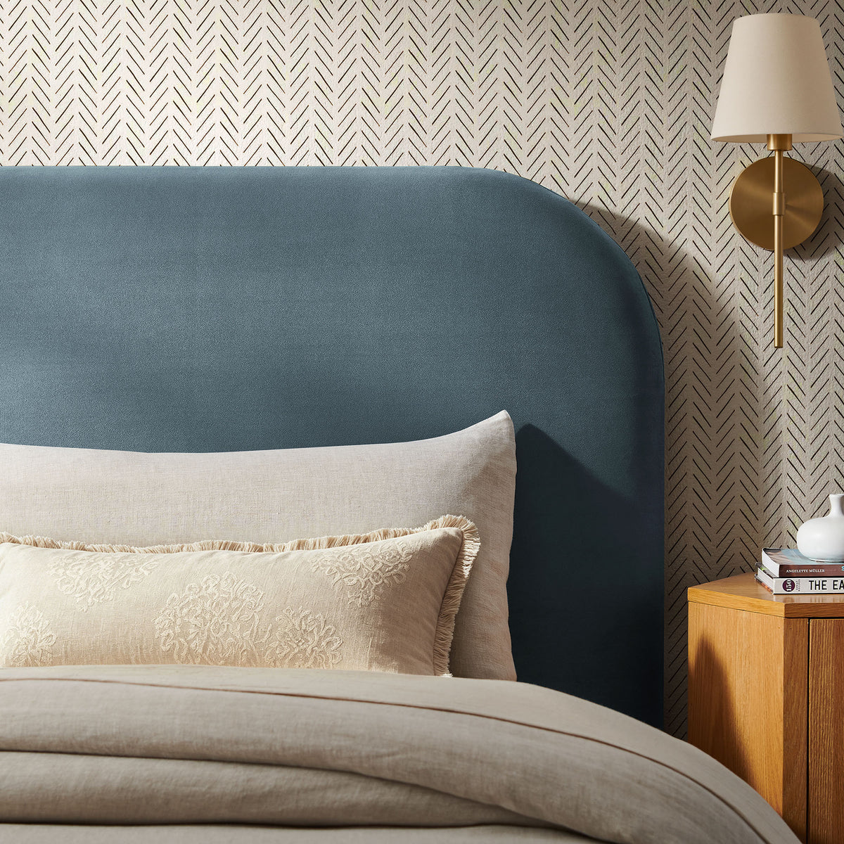 Keynote Stain-Resistant Performance Velvet Headboard