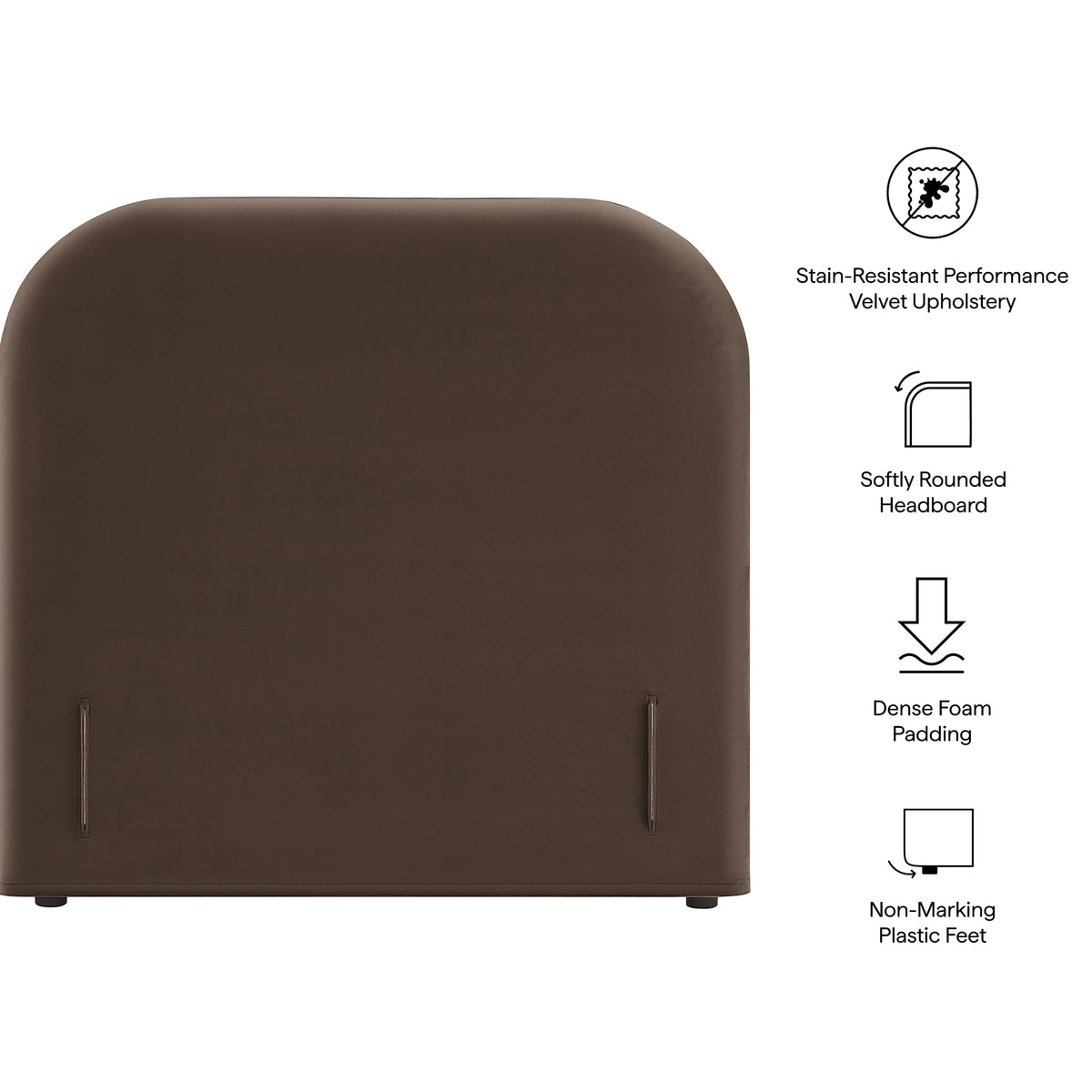 Keynote Stain-Resistant Performance Velvet Headboard