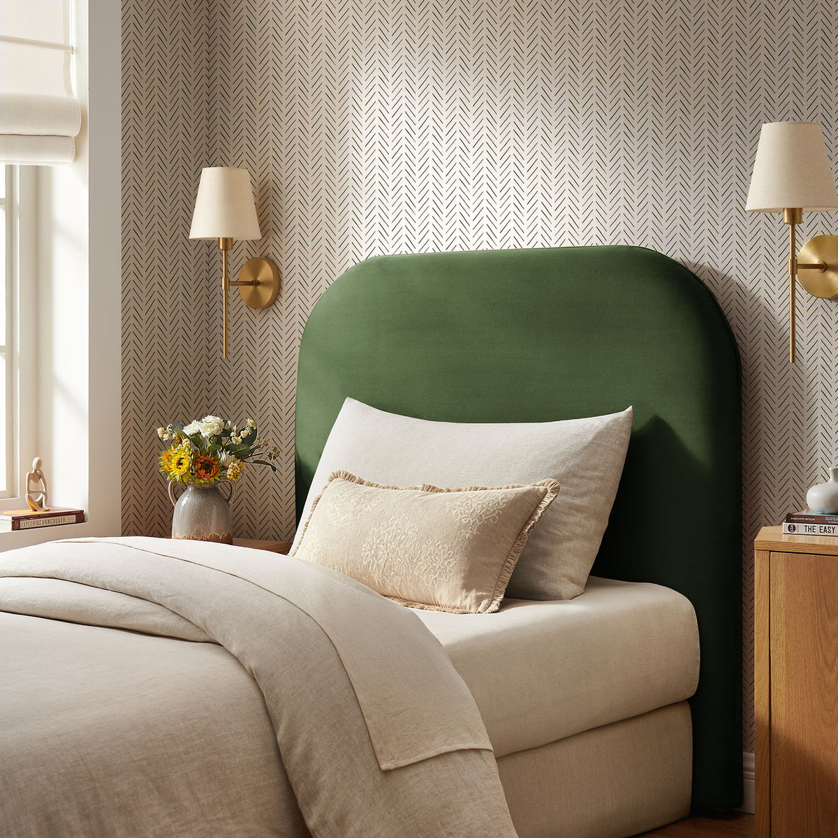 Keynote Stain-Resistant Performance Velvet Headboard