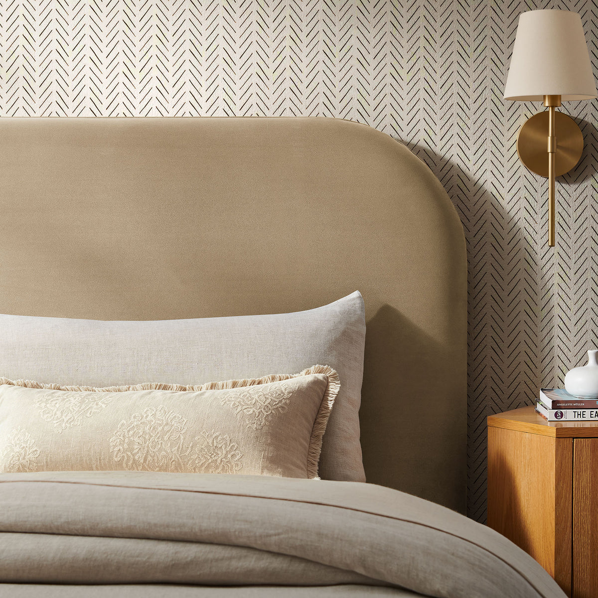 Keynote Stain-Resistant Performance Velvet Headboard