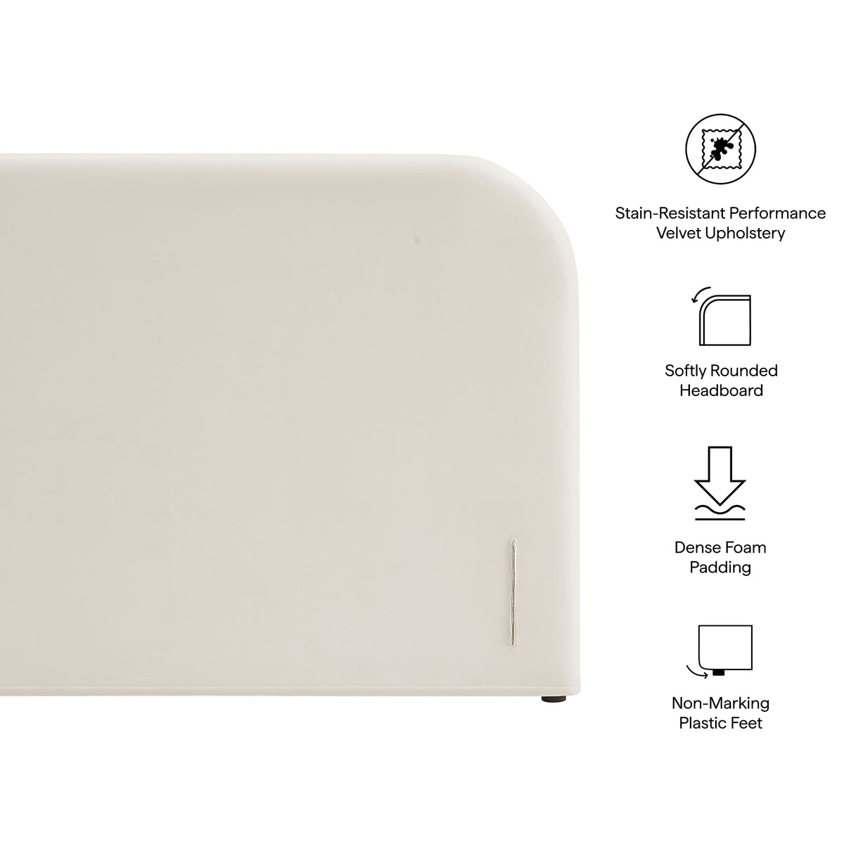 Keynote Stain-Resistant Performance Velvet Headboard
