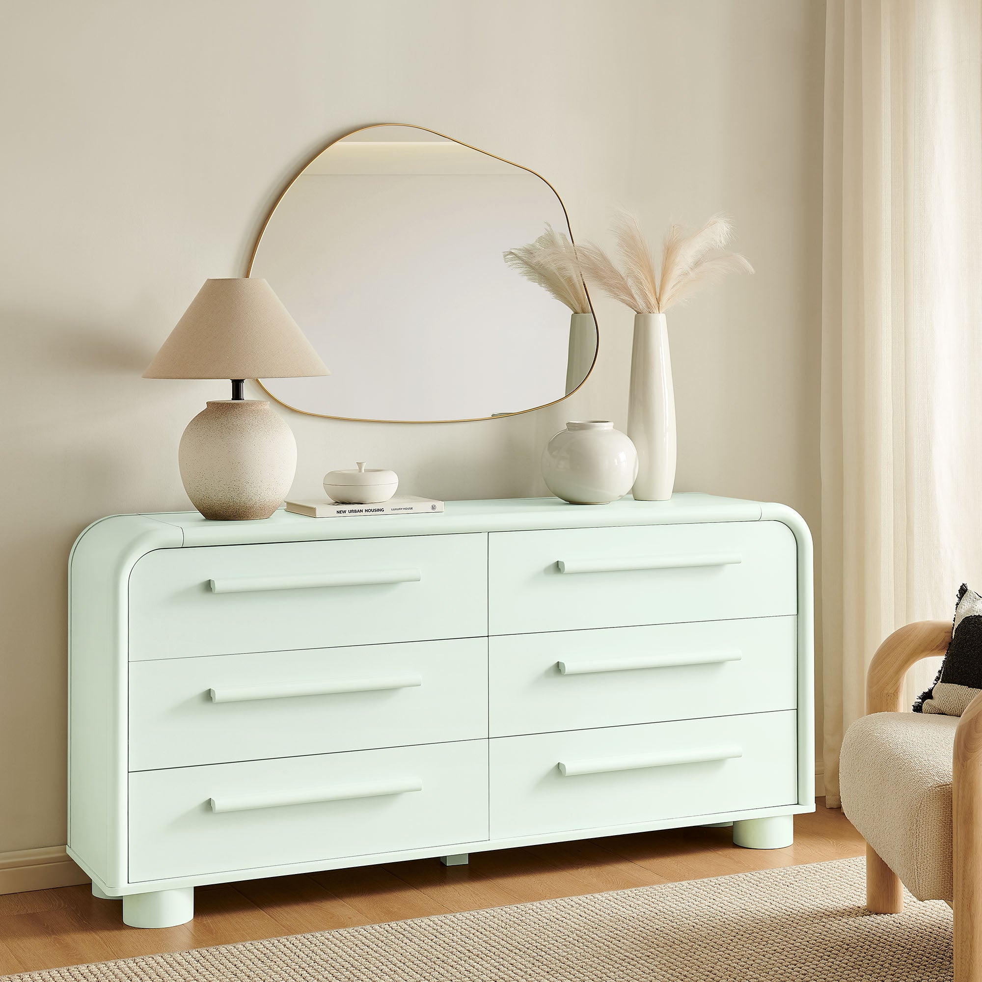Bellamy Curved 6-Drawer Dresser