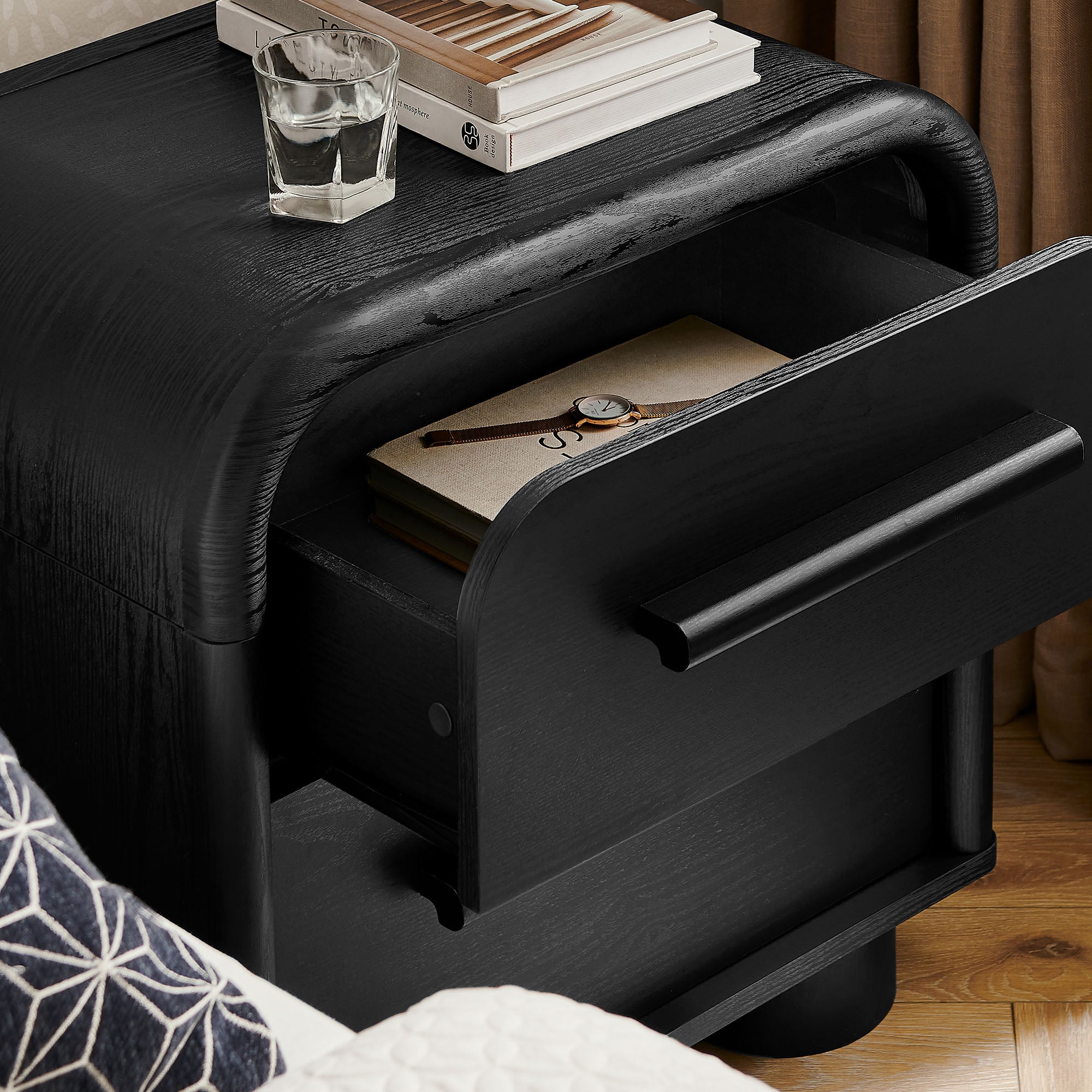 Bellamy Curved 2-Drawer Nightstand