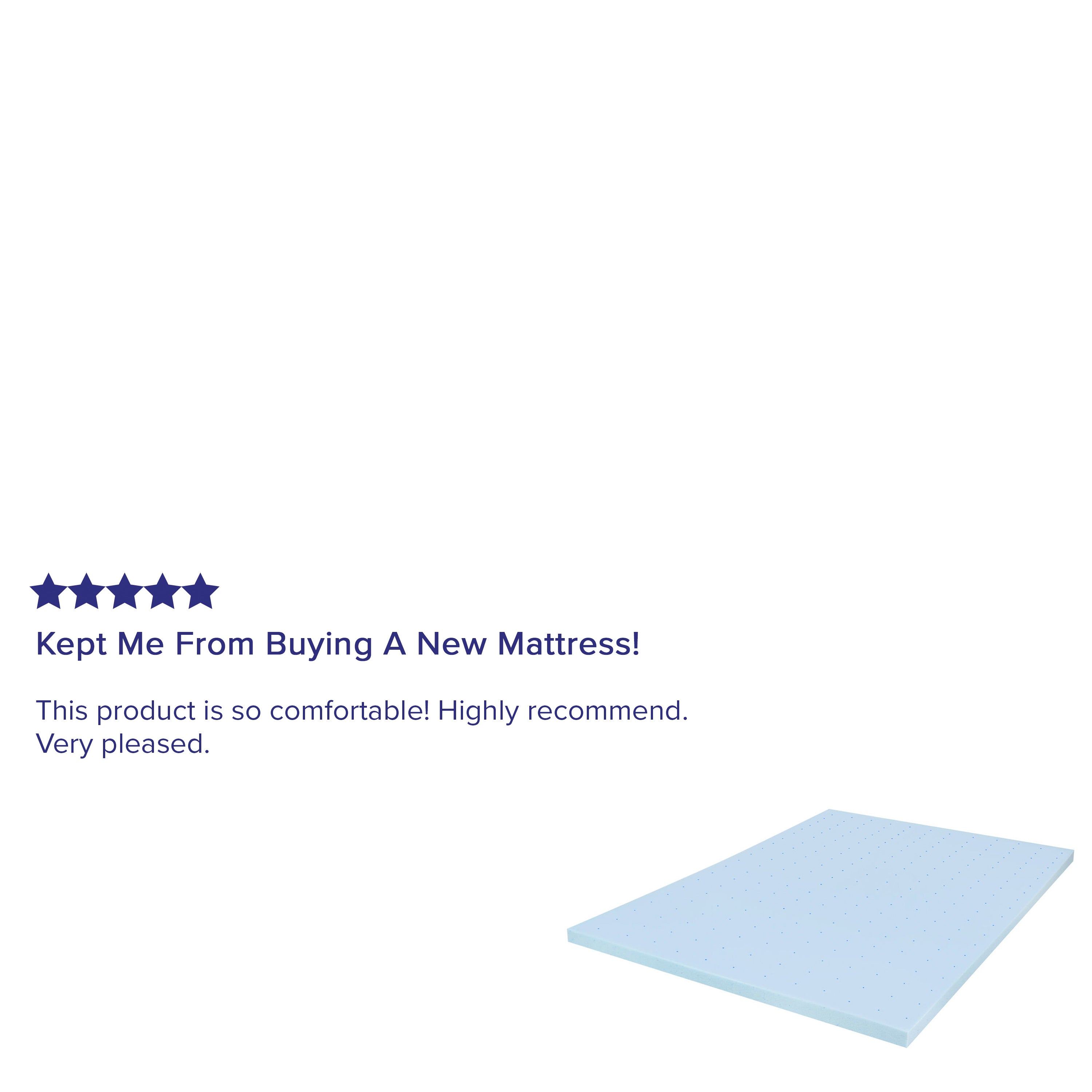 Capri Comfortable Sleep 2 inch Cooling Gel Memory Foam Mattress Topper