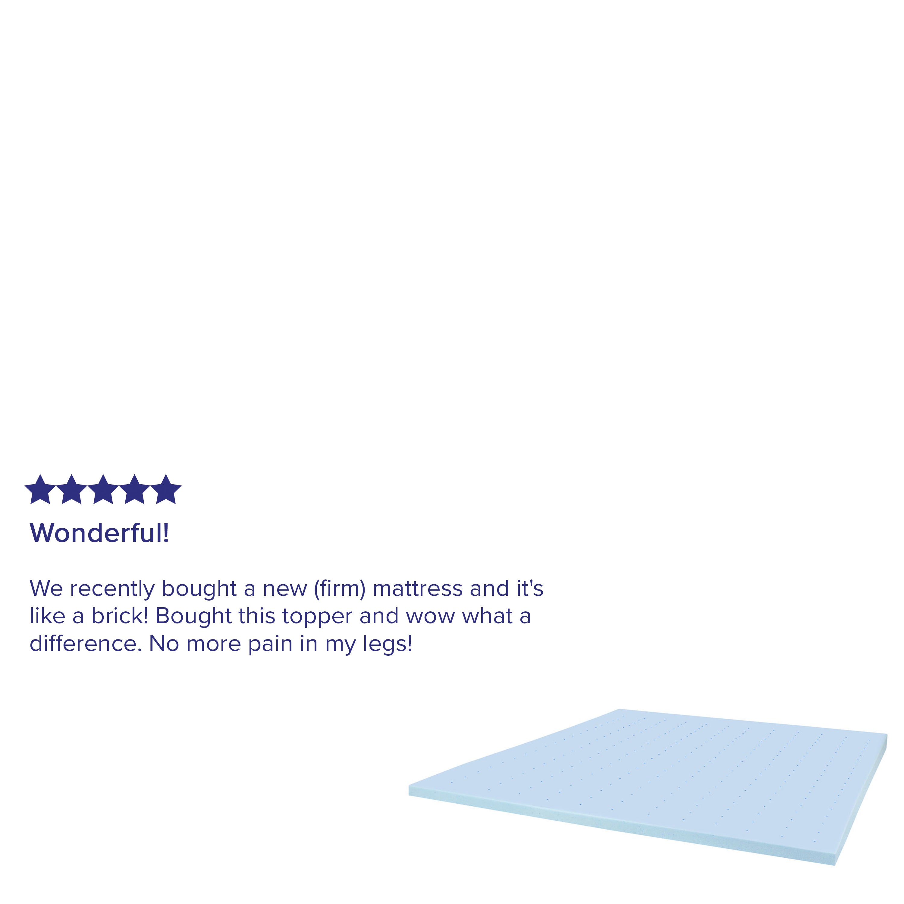 Capri Comfortable Sleep 2 inch Cooling Gel Memory Foam Mattress Topper