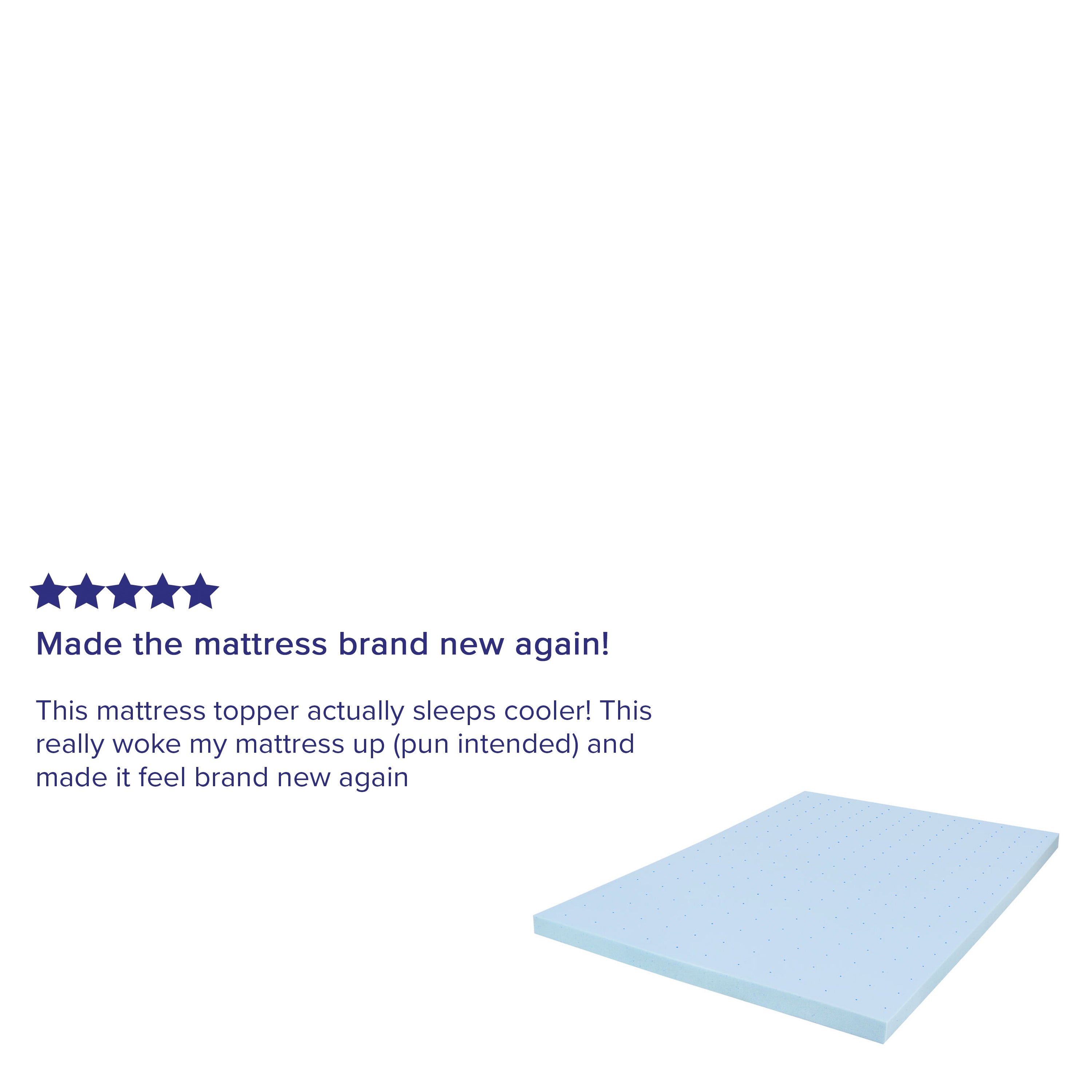 Capri Comfortable Sleep 3 inch Cooling Gel Memory Foam Mattress Topper
