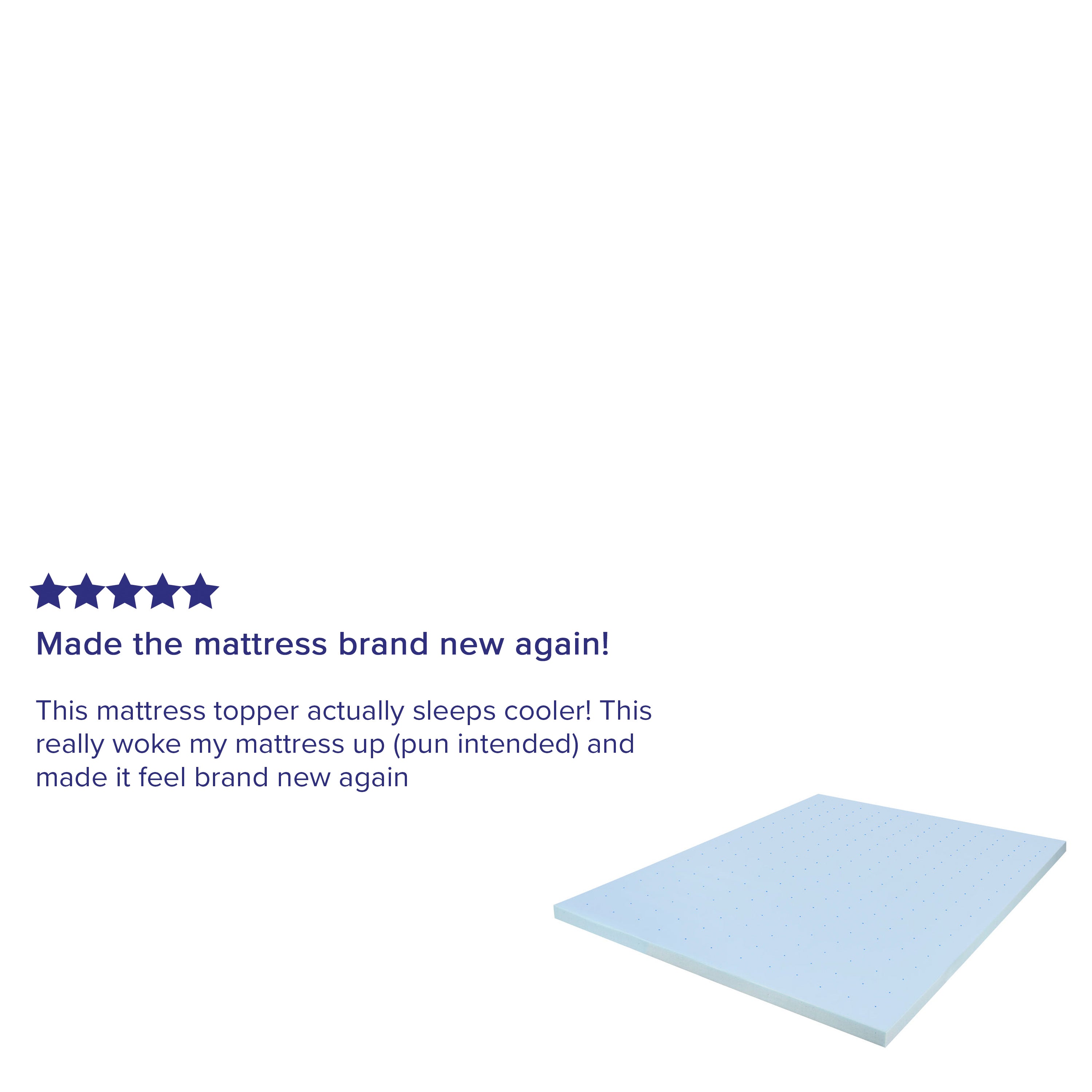Capri Comfortable Sleep 3 inch Cooling Gel Memory Foam Mattress Topper