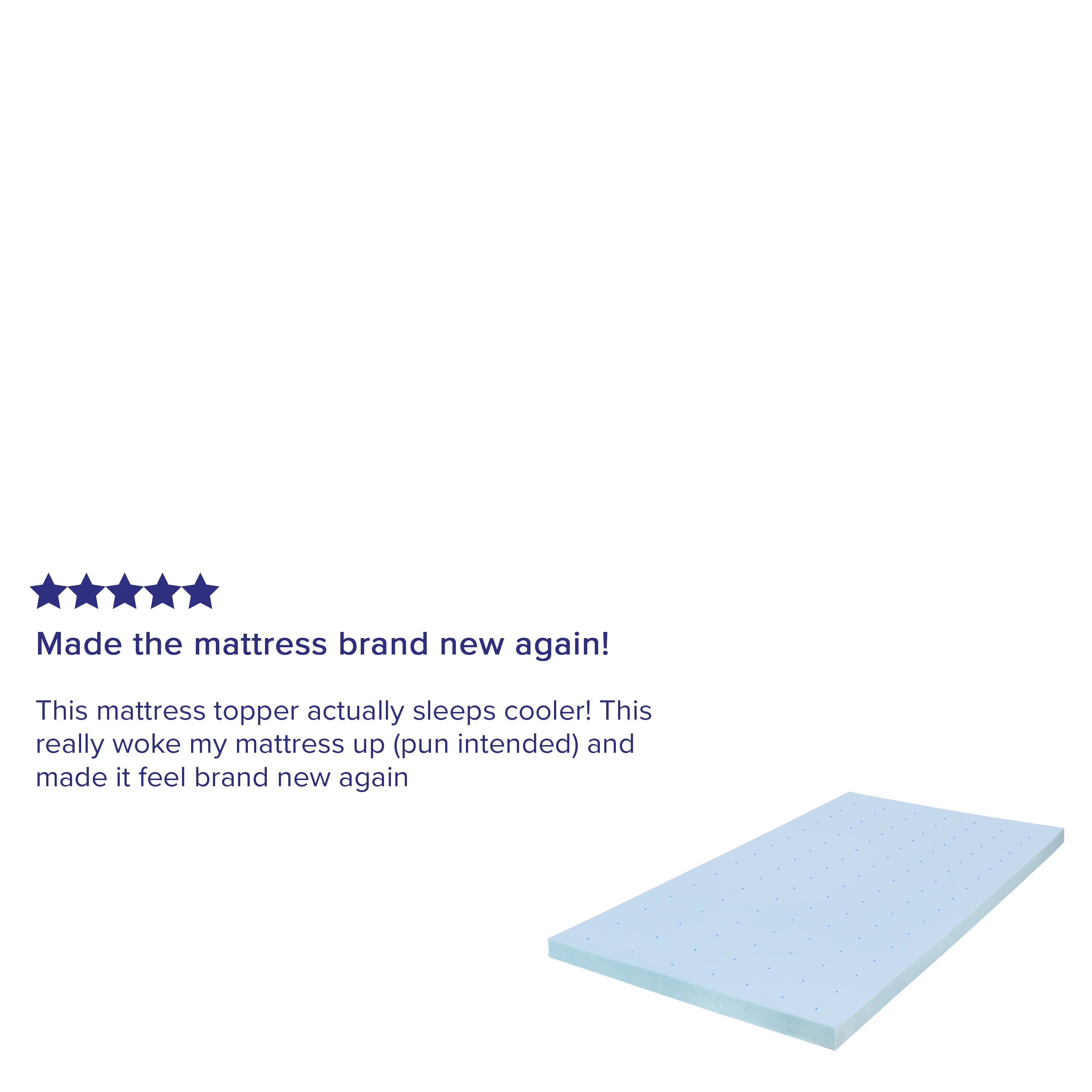 Capri Comfortable Sleep 3 inch Cooling Gel Memory Foam Mattress Topper