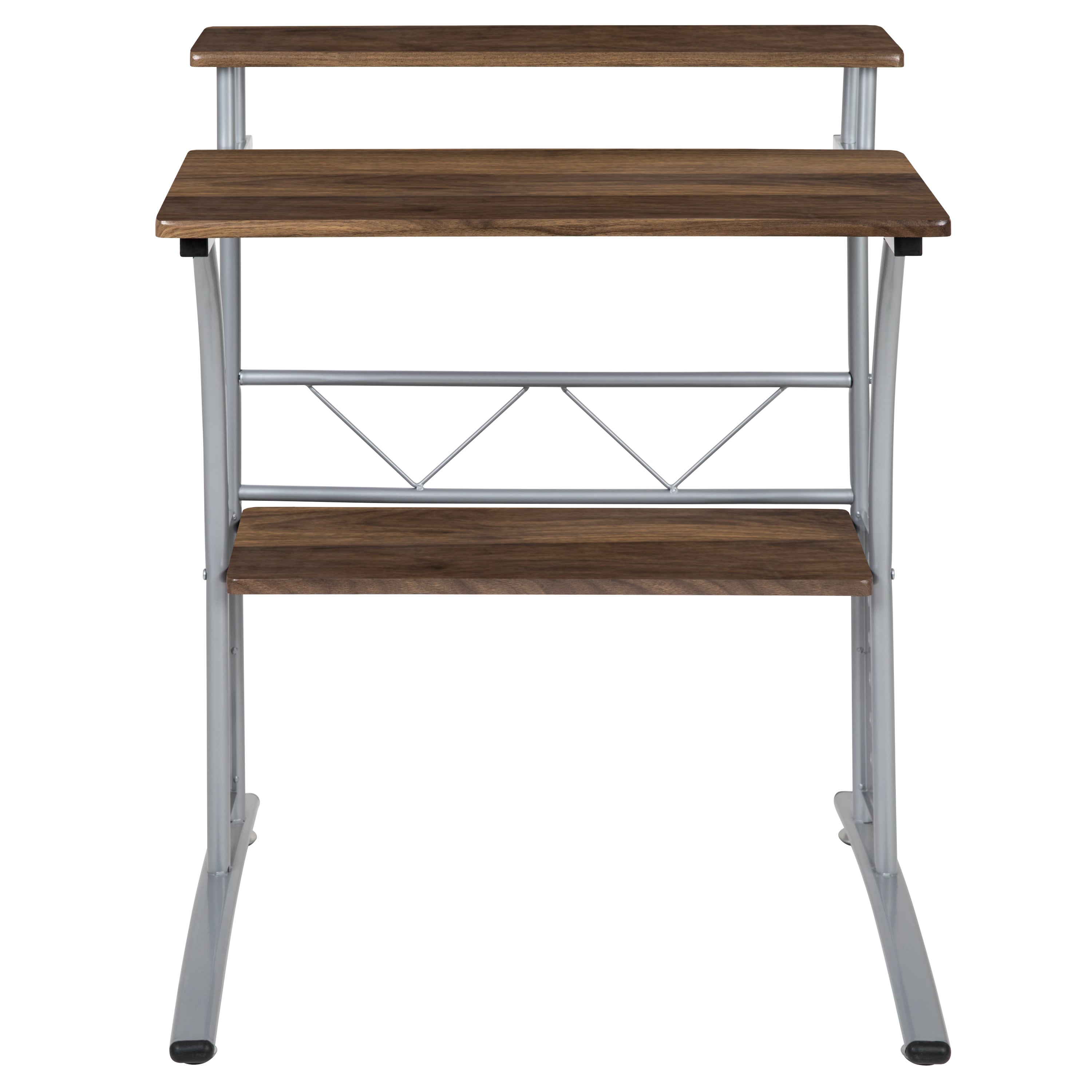 Computer Desk with Top and Lower Storage Shelves