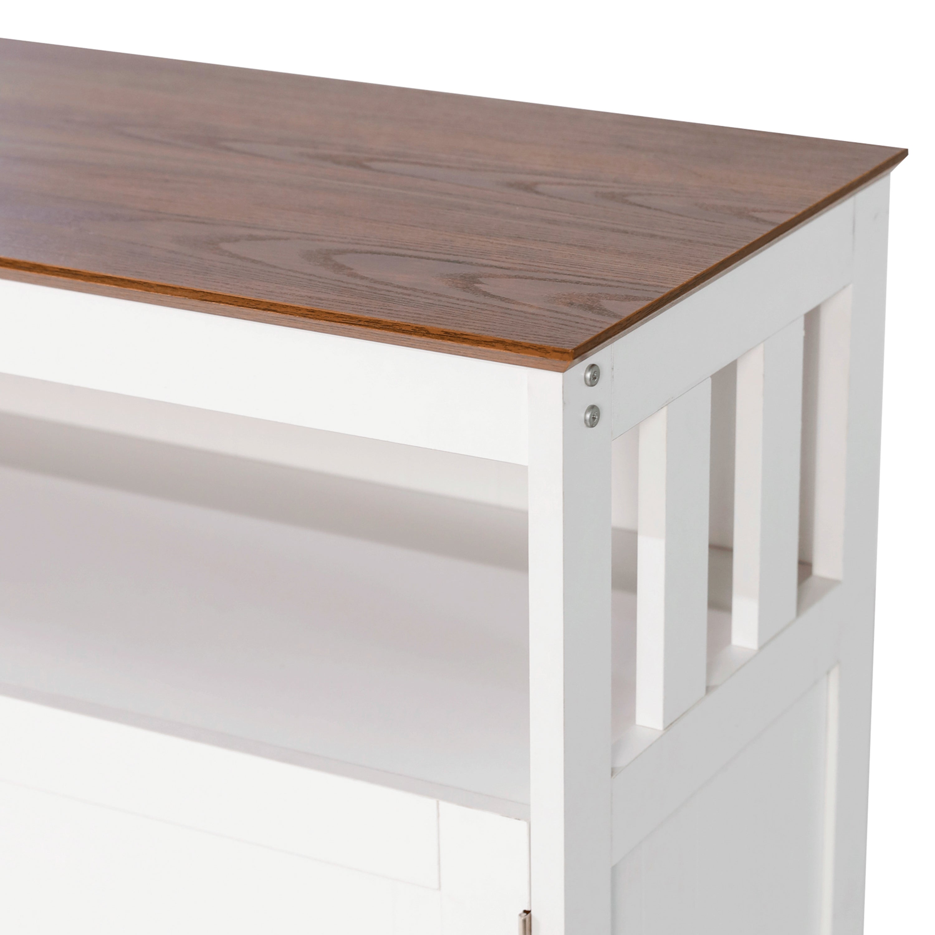 Mayfield Classic Buffet and Sideboard with Double Door Storage Cabinet and Open Storage Shelf