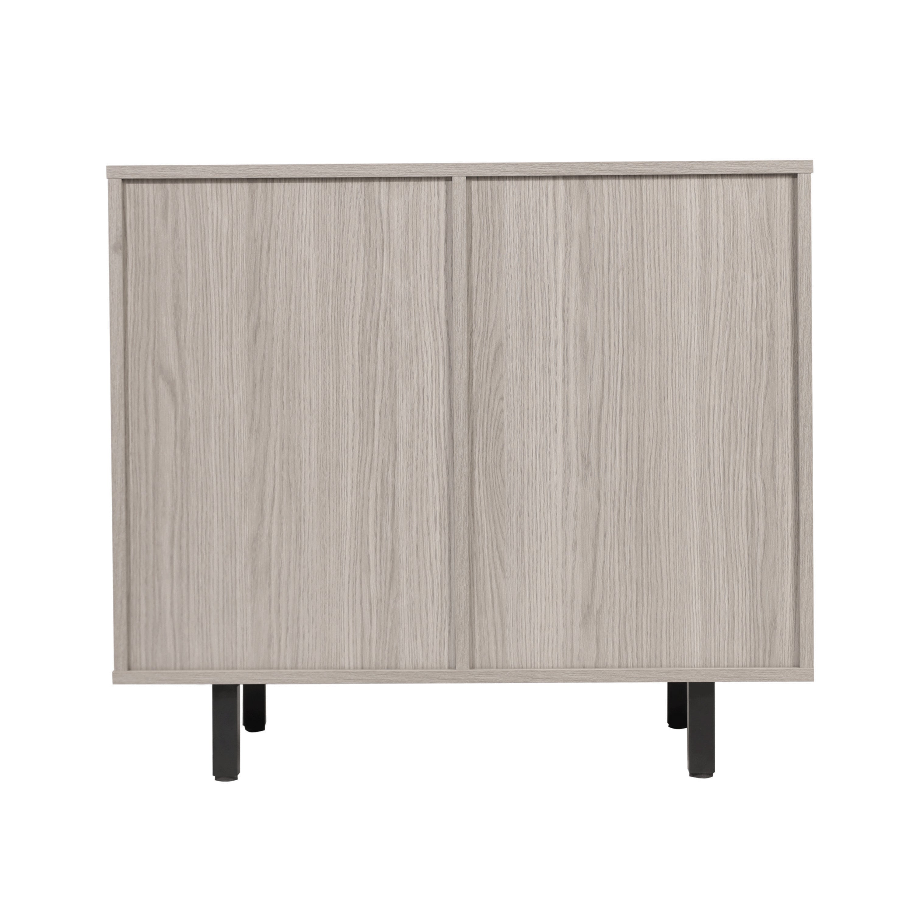 Elmont Classic Bar and Sideboard with Shaker Style Single Door Cabinet with Hanging Glass Storage and Open Bottle Shelves