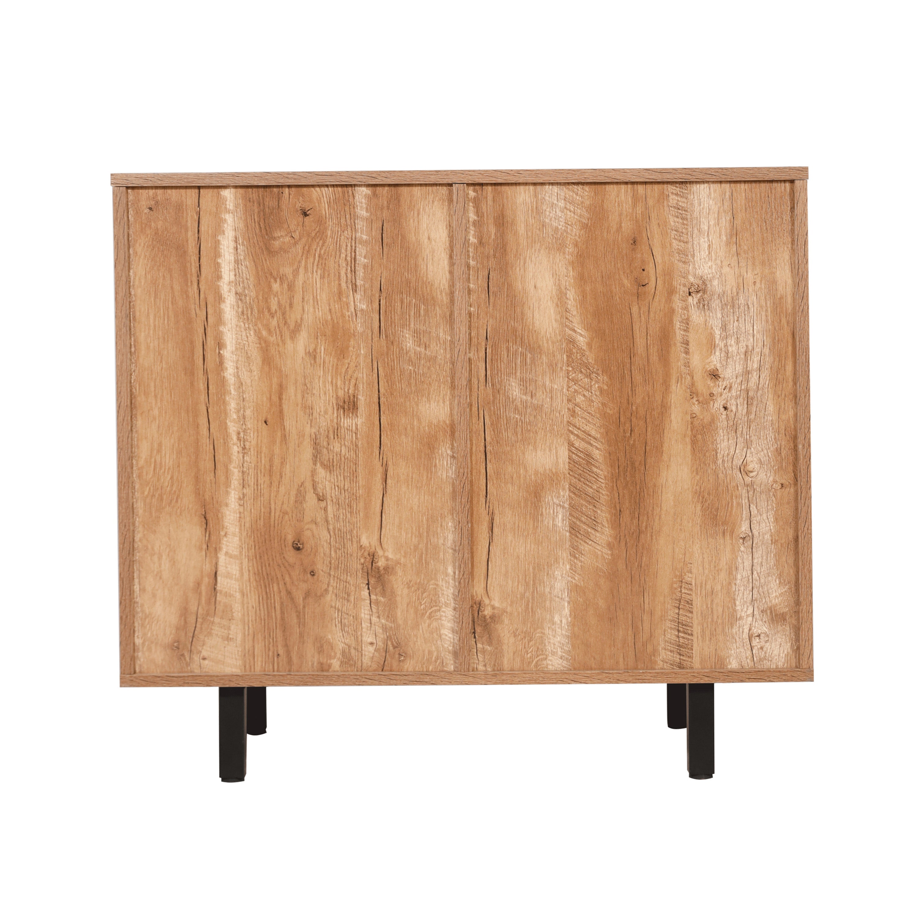 Elmont Classic Bar and Sideboard with Shaker Style Single Door Cabinet with Hanging Glass Storage and Open Bottle Shelves