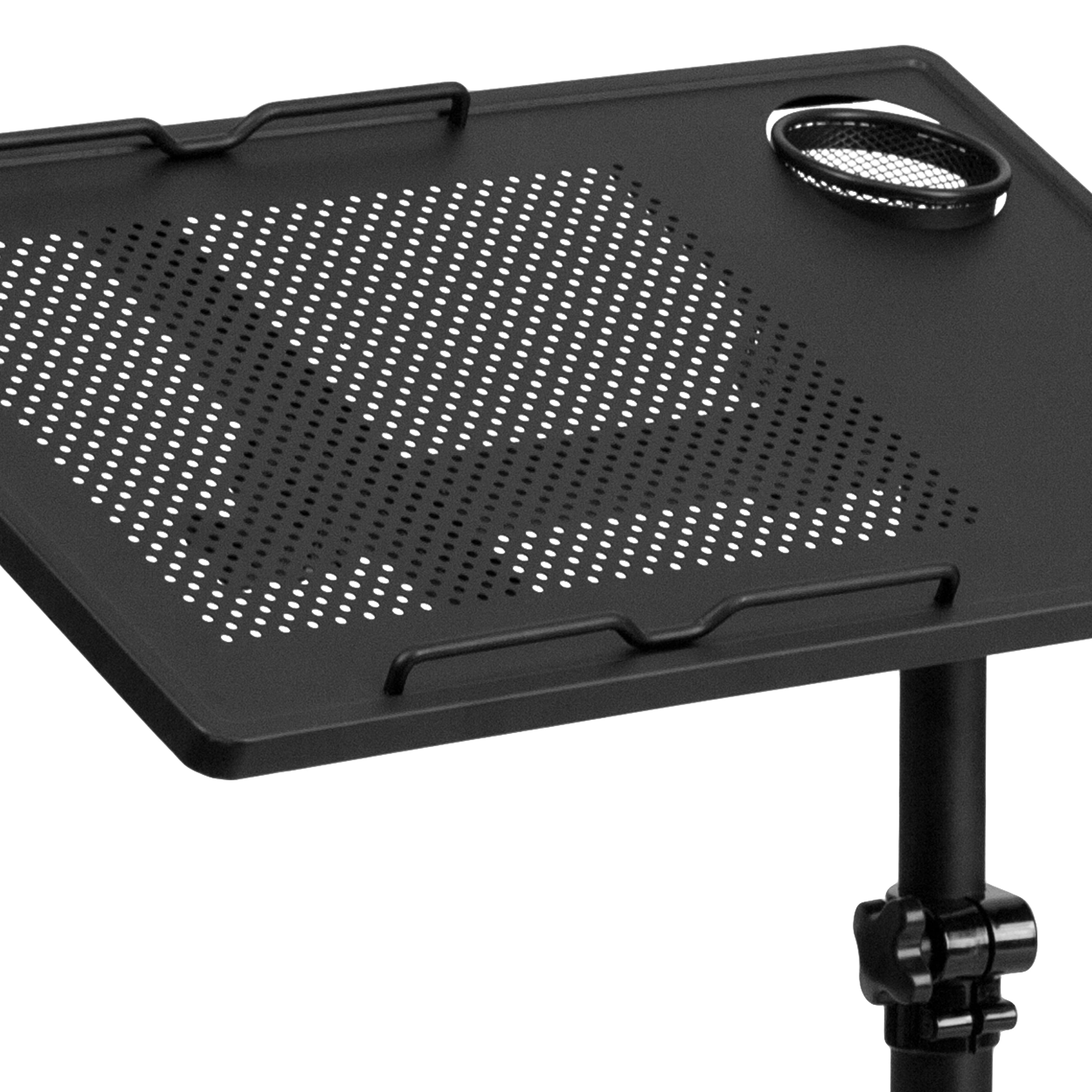 Adjustable Height Steel Mobile Computer Desk
