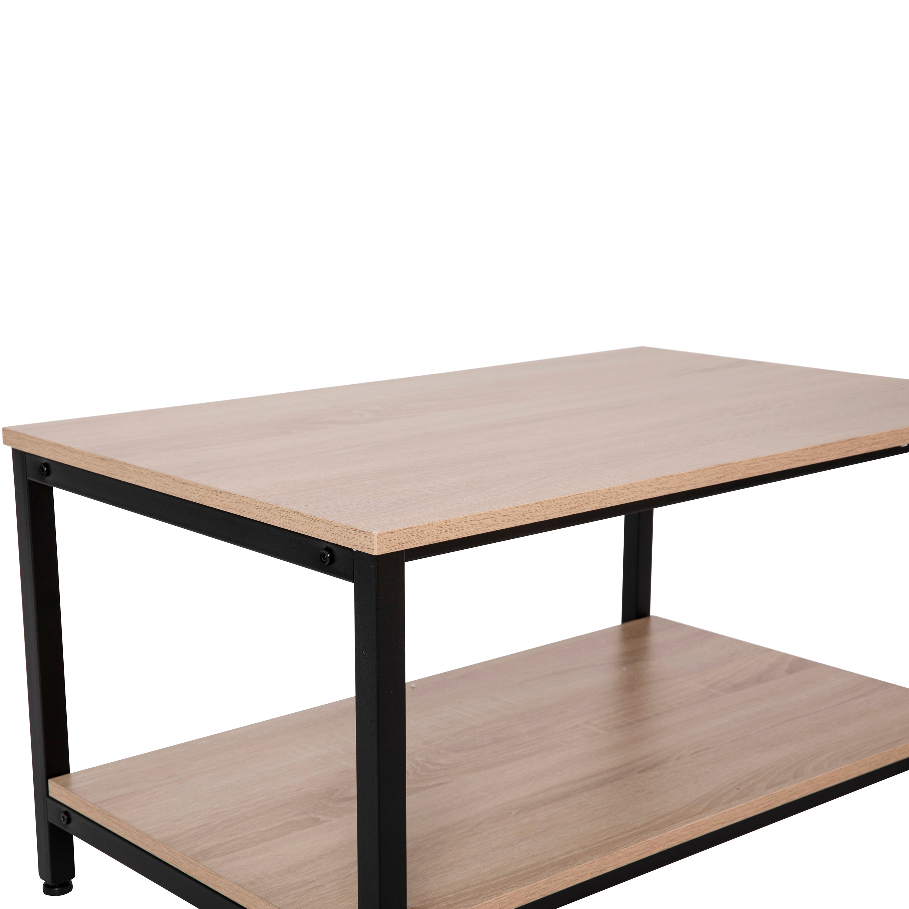 Finley Modern Industrial 2 Tier Coffee Table