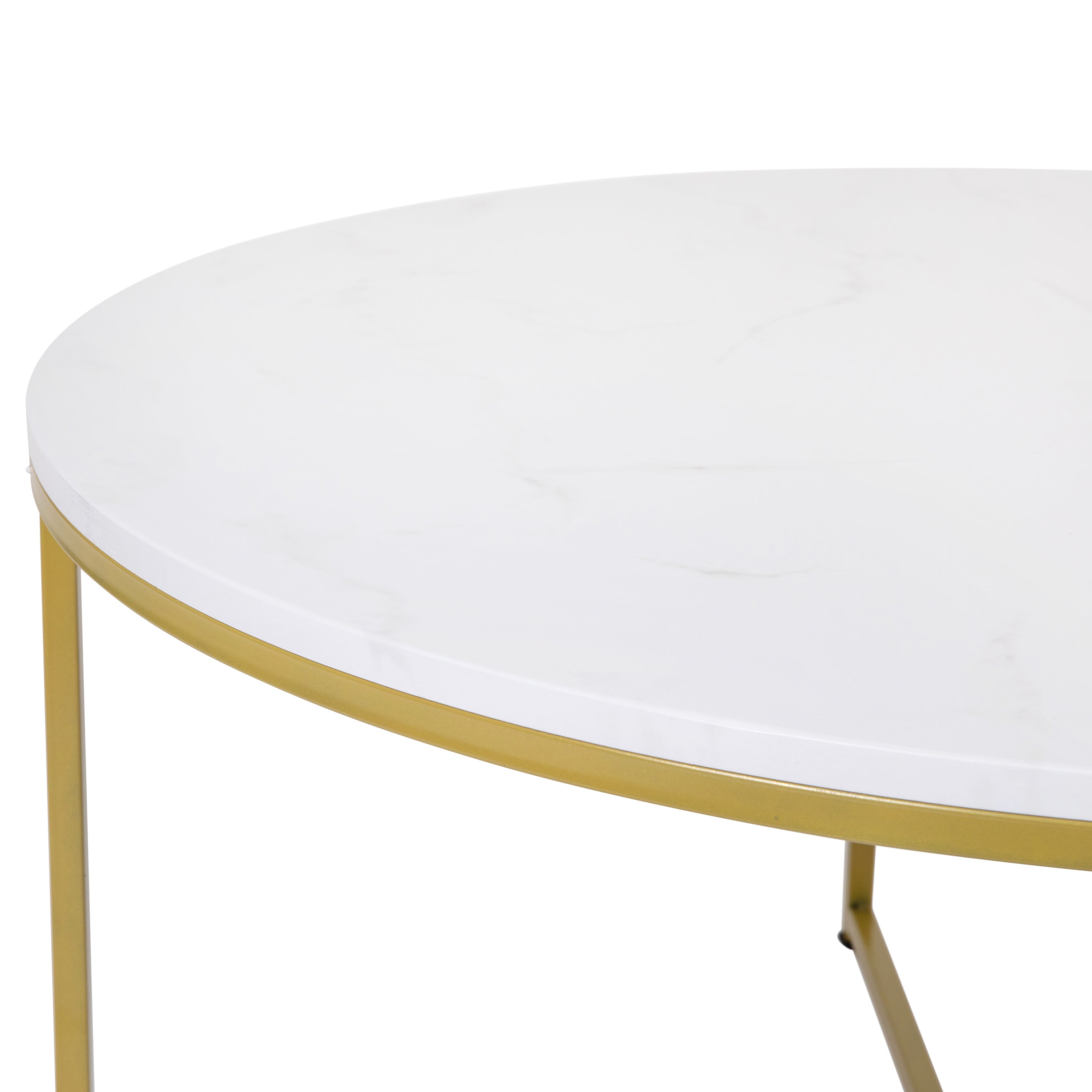 Hampstead Collection Coffee Table - Modern Laminate Accent Table with Crisscross Frame