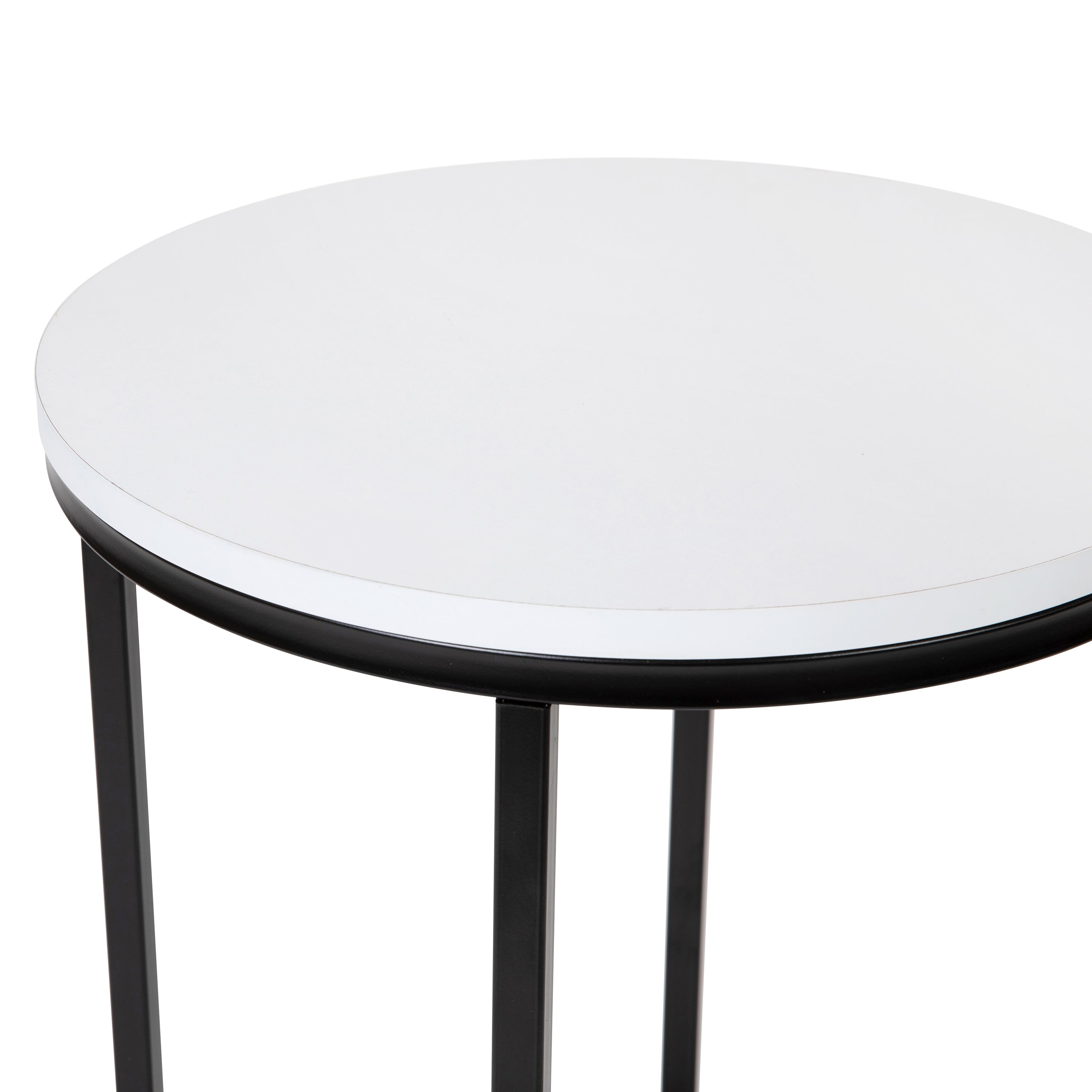 Hampstead Collection End Table - Modern Laminate Accent Table with Crisscross Frame