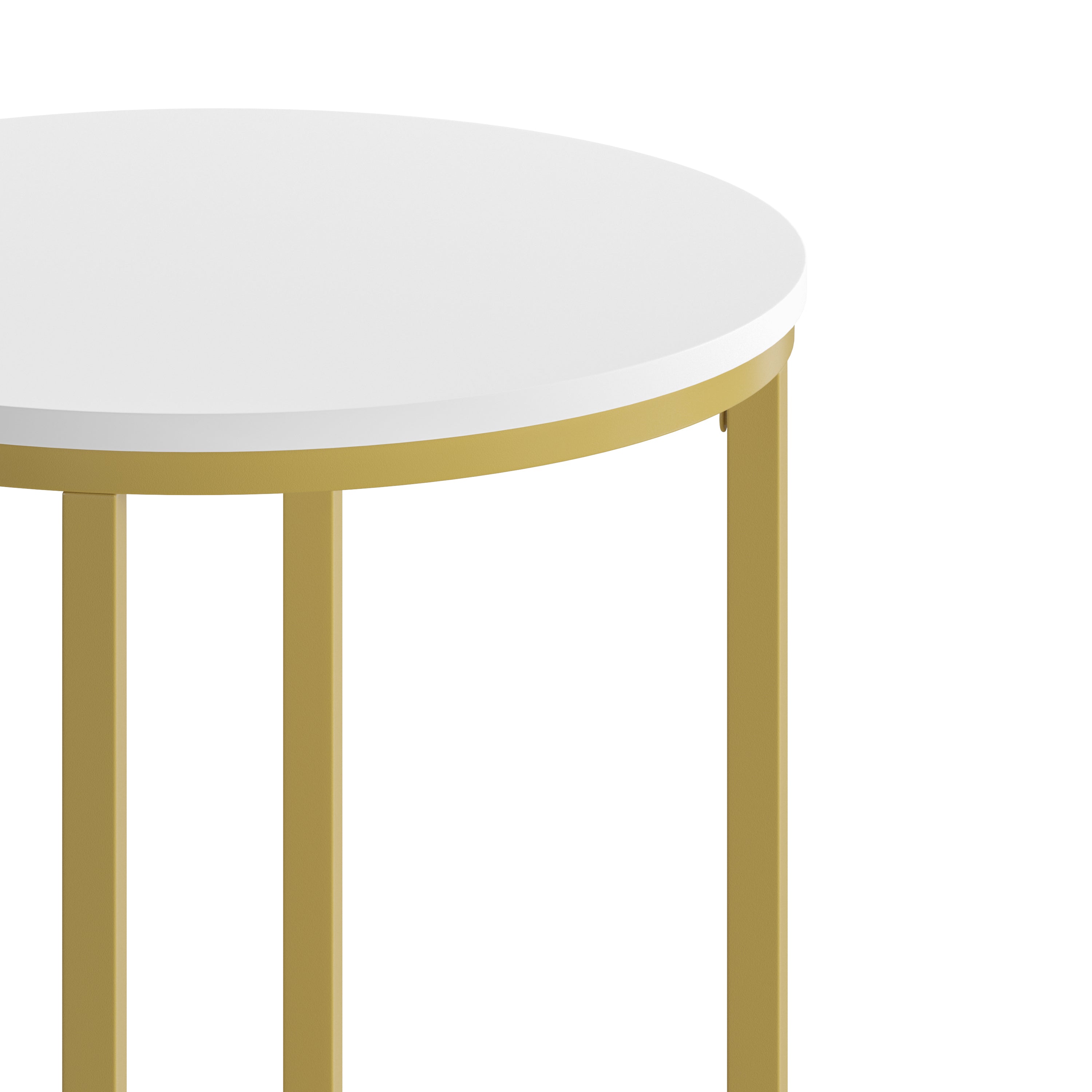 Hampstead Collection End Table - Modern Laminate Accent Table with Crisscross Frame