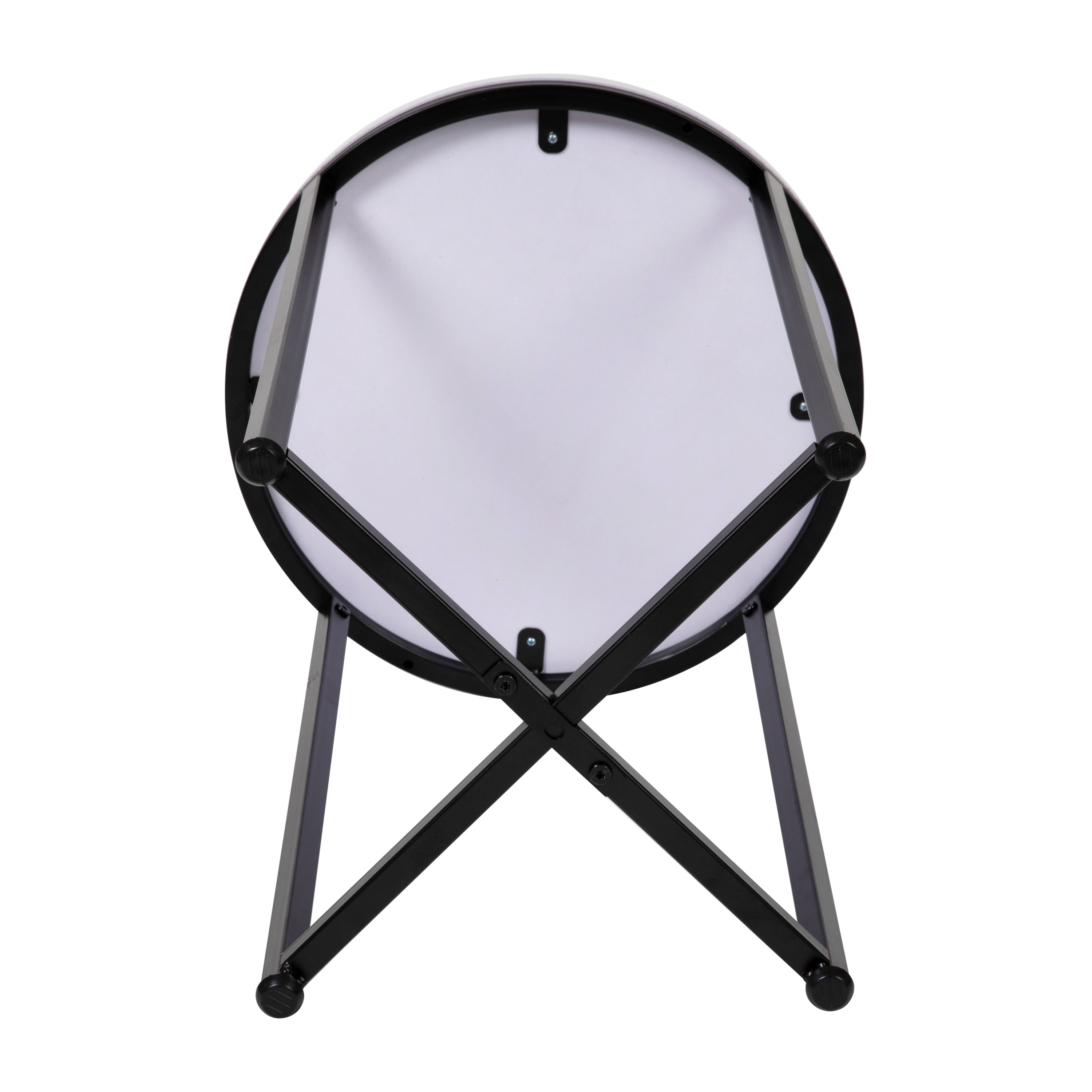 Hampstead Collection End Table - Modern Laminate Accent Table with Crisscross Frame