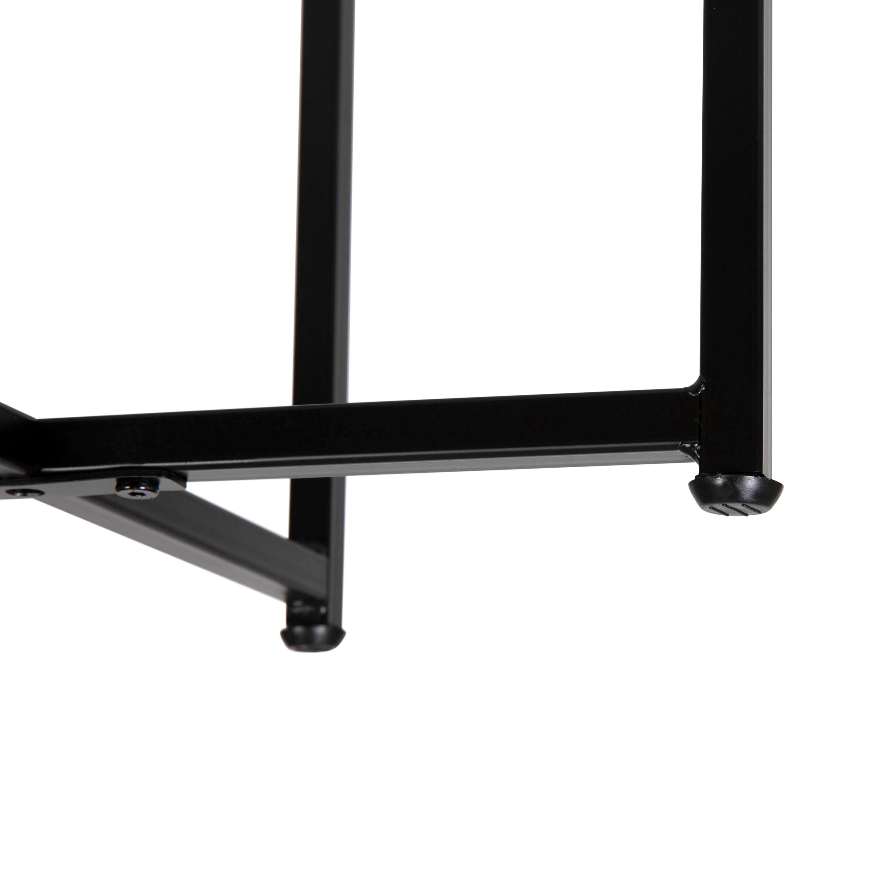 Hampstead Collection End Table - Modern Laminate Accent Table with Crisscross Frame