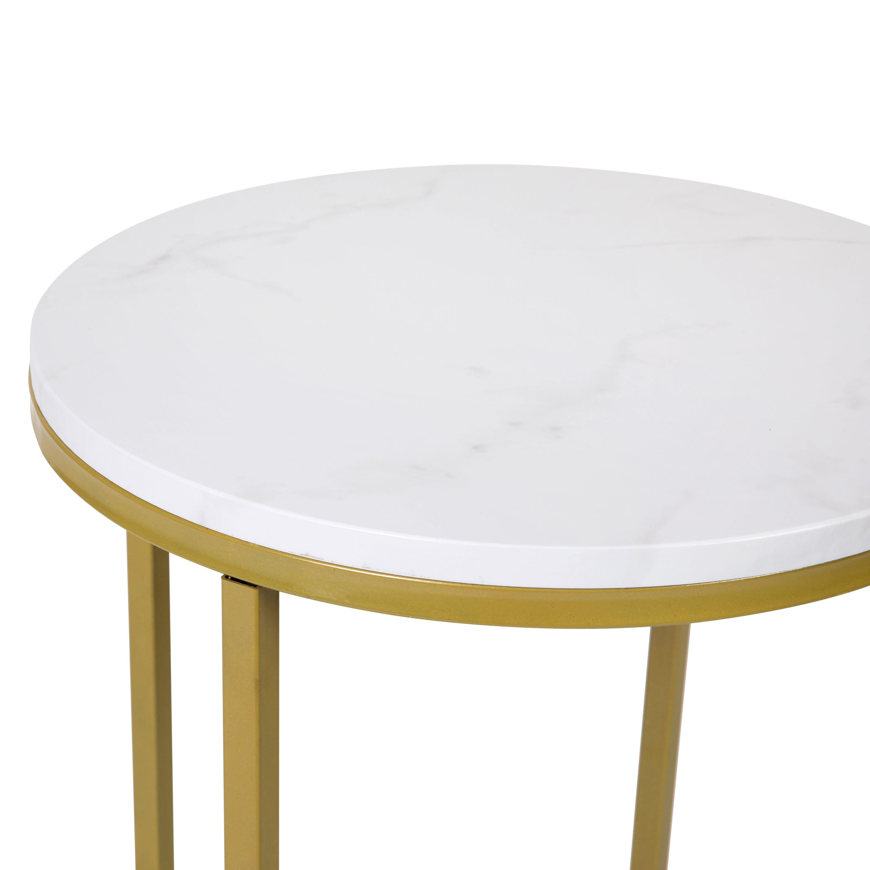 Hampstead Collection End Table - Modern Laminate Accent Table with Crisscross Frame