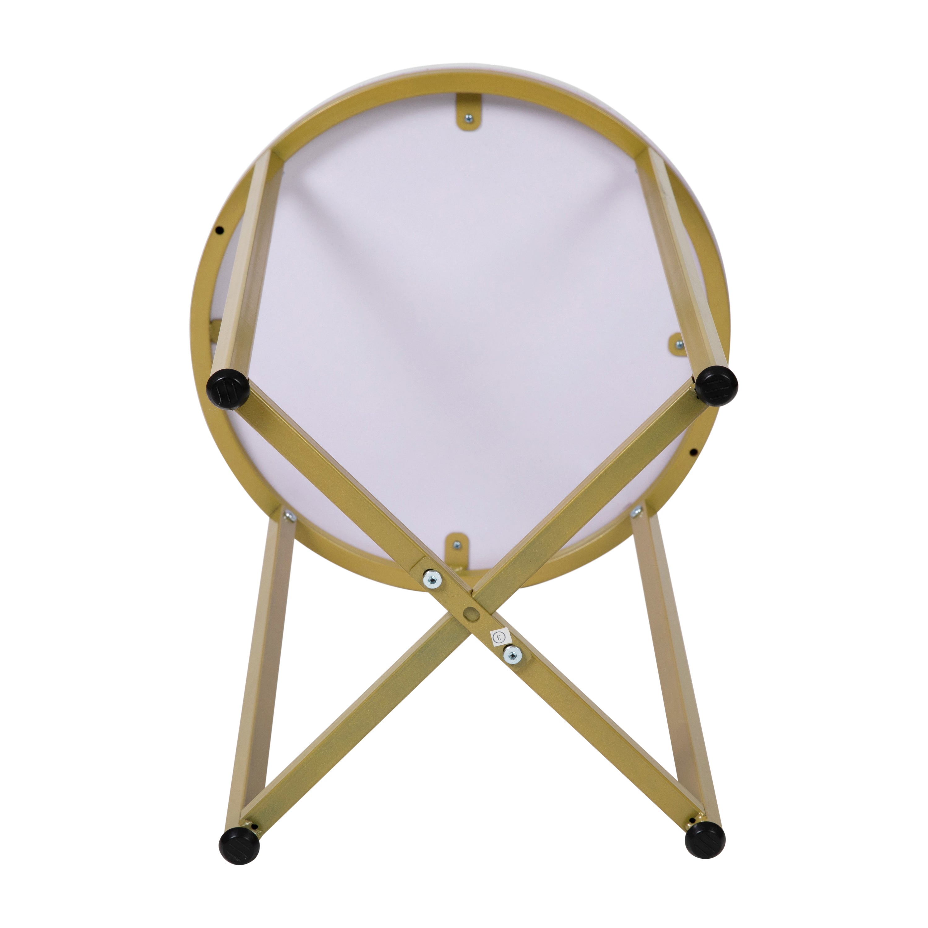 Hampstead Collection End Table - Modern Laminate Accent Table with Crisscross Frame
