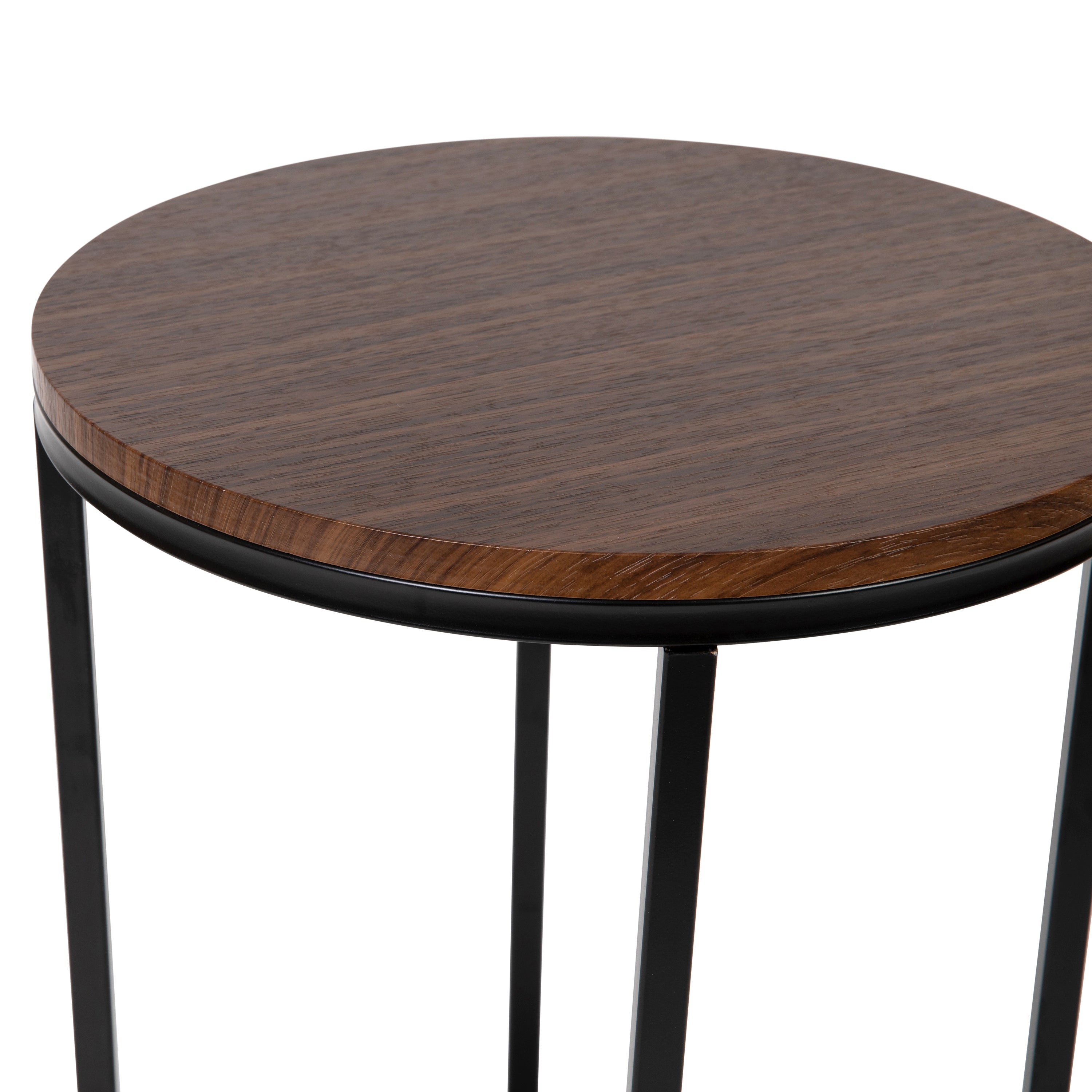 Hampstead Collection End Table - Modern Laminate Accent Table with Crisscross Frame
