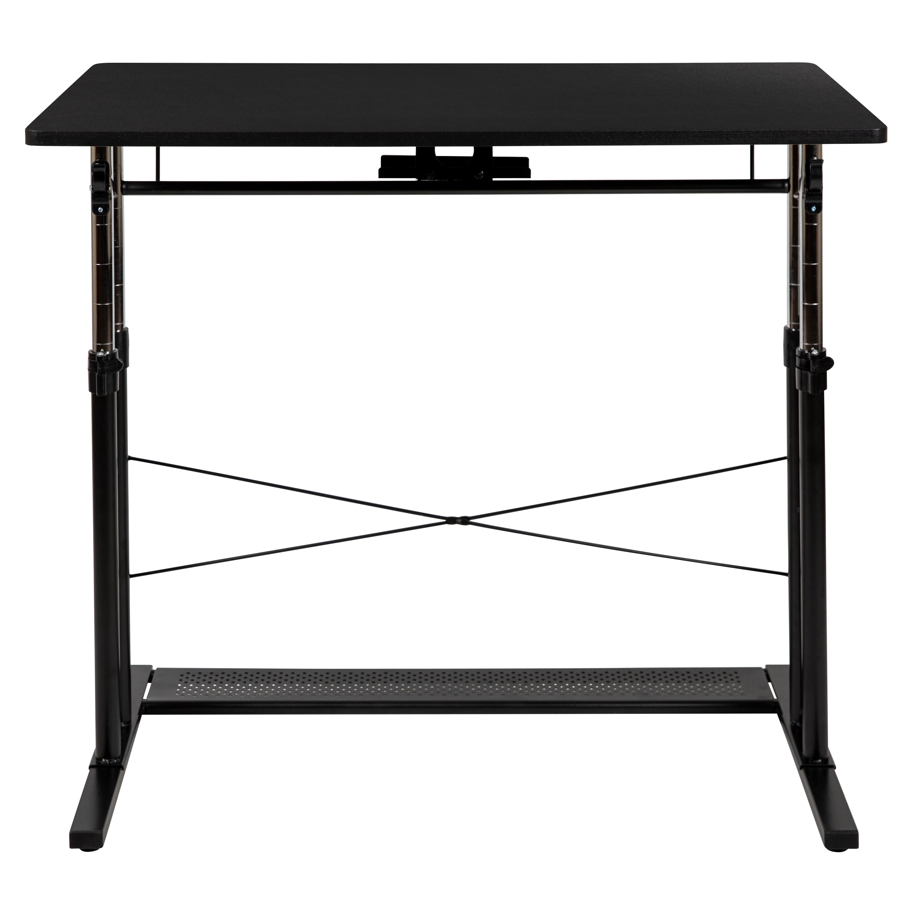 Height Adjustable (27.25-35.75"H) Sit to Stand Home Office Desk