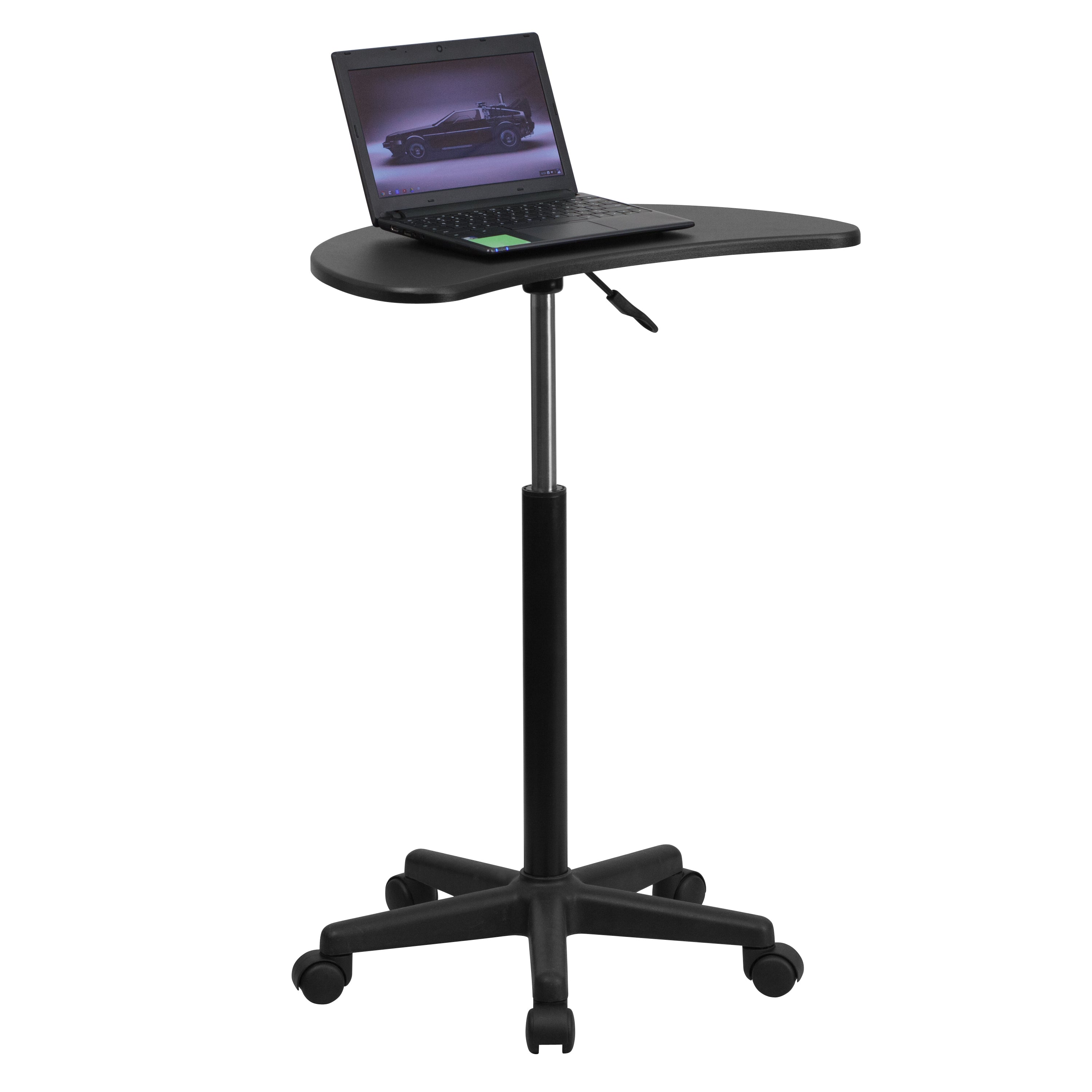 Sit to Stand Mobile Laptop Computer Desk - Portable Rolling Standing Desk
