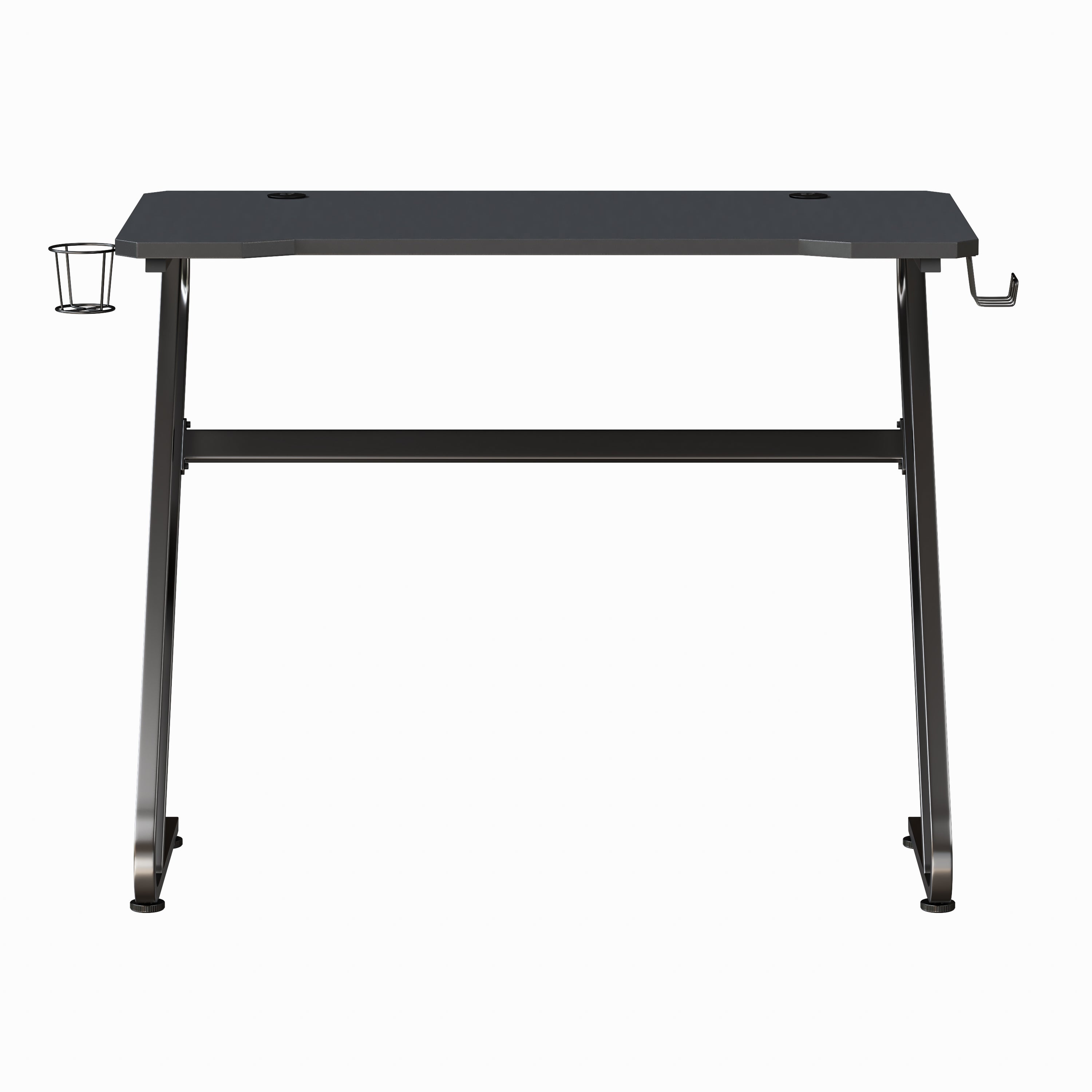 Gaming Ergonomic Desk with Cup Holder and Headphone Hook