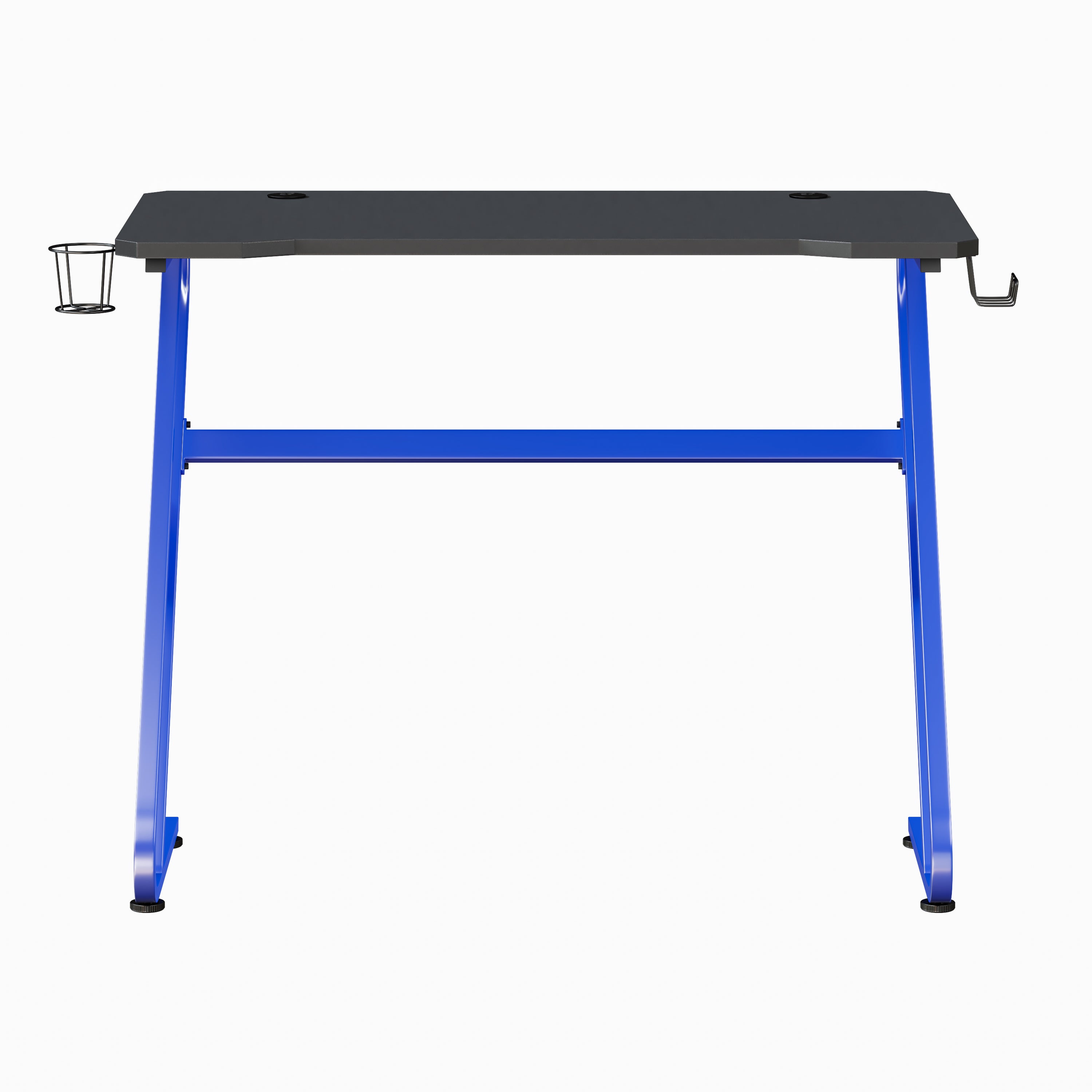 Gaming Ergonomic Desk with Cup Holder and Headphone Hook
