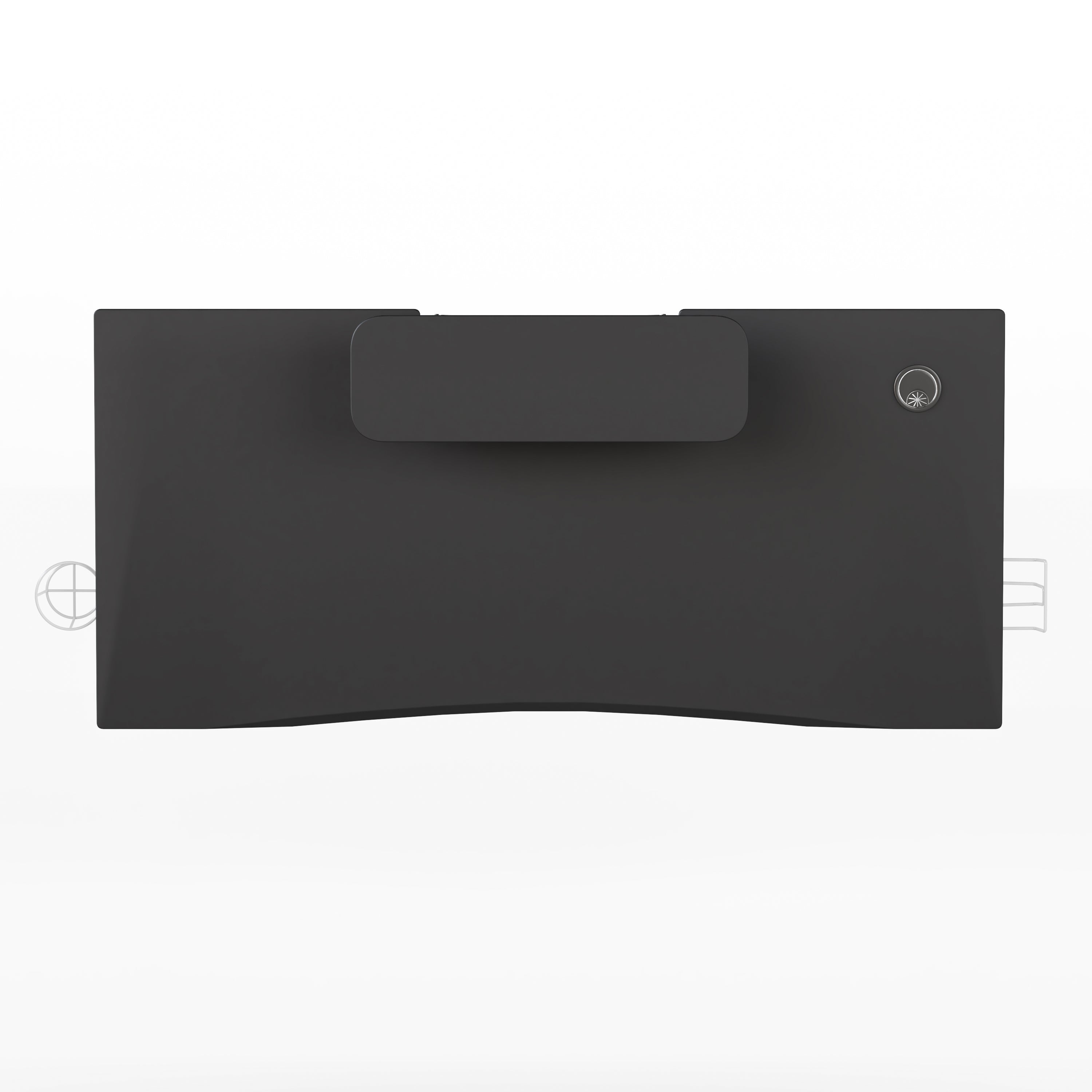 Gaming Desk with Cup Holder, Headphone Hook, and Monitor/Smartphone Stand