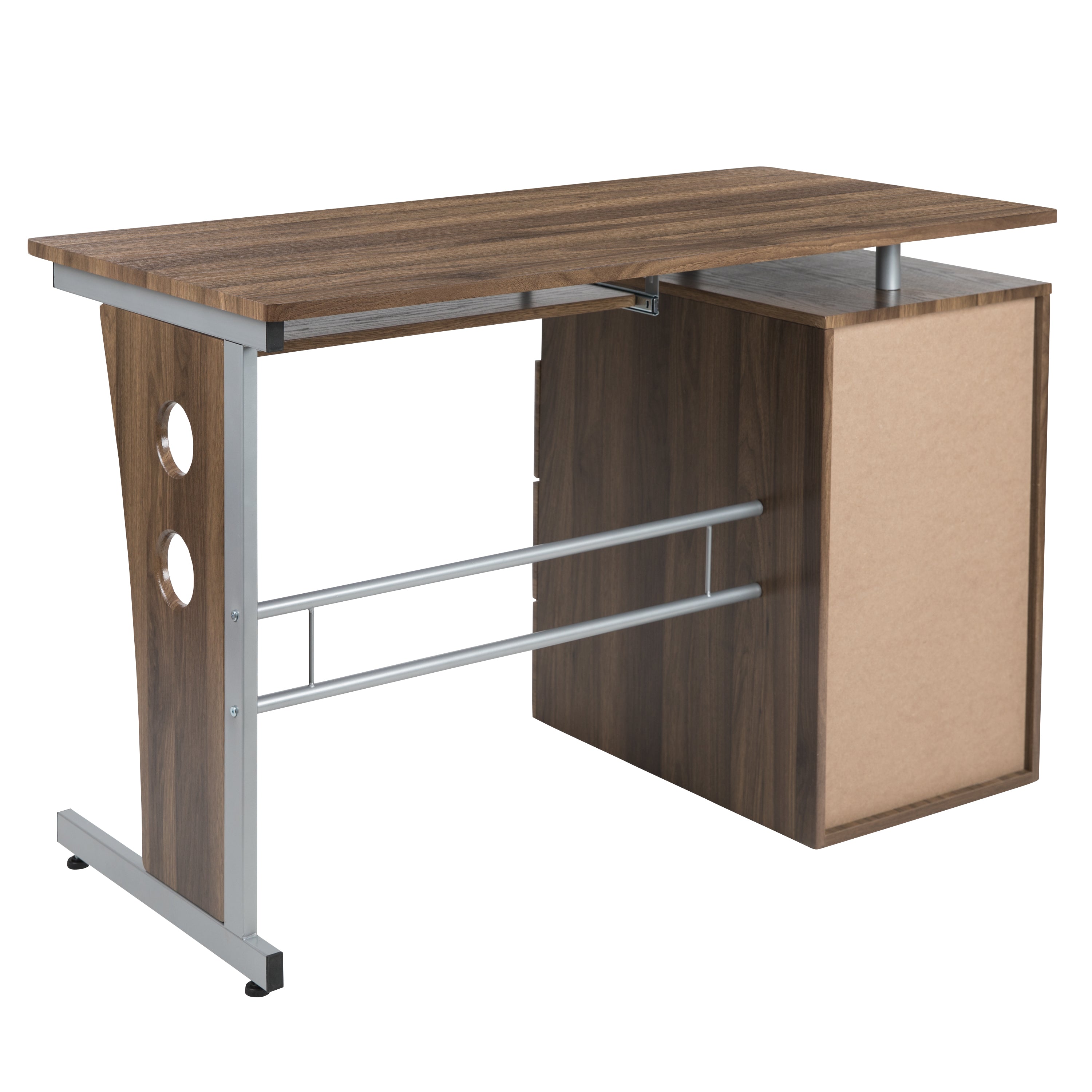 Computer Desk with Three Drawer Single Pedestal and Pull-Out Keyboard Tray