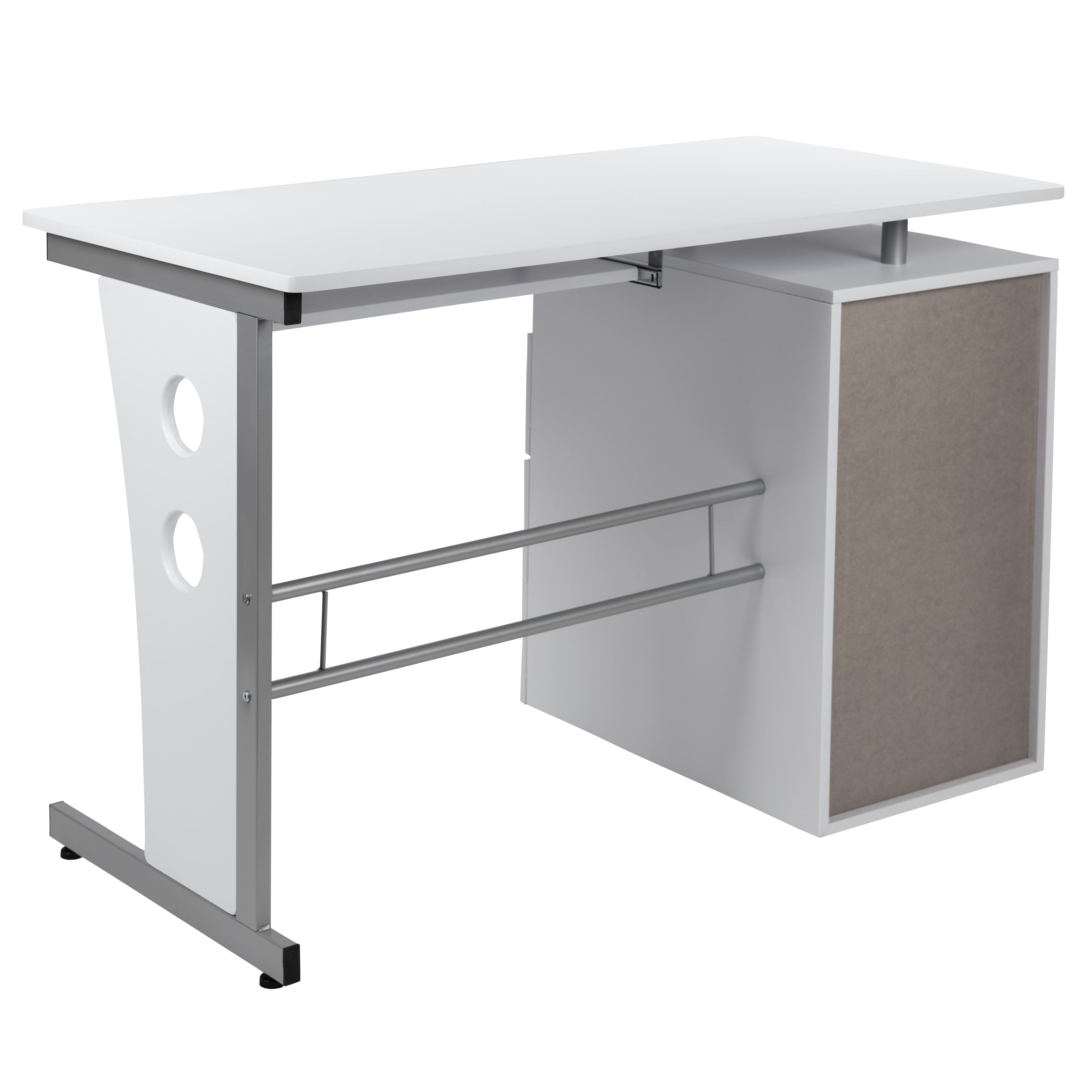 Computer Desk with Three Drawer Single Pedestal and Pull-Out Keyboard Tray