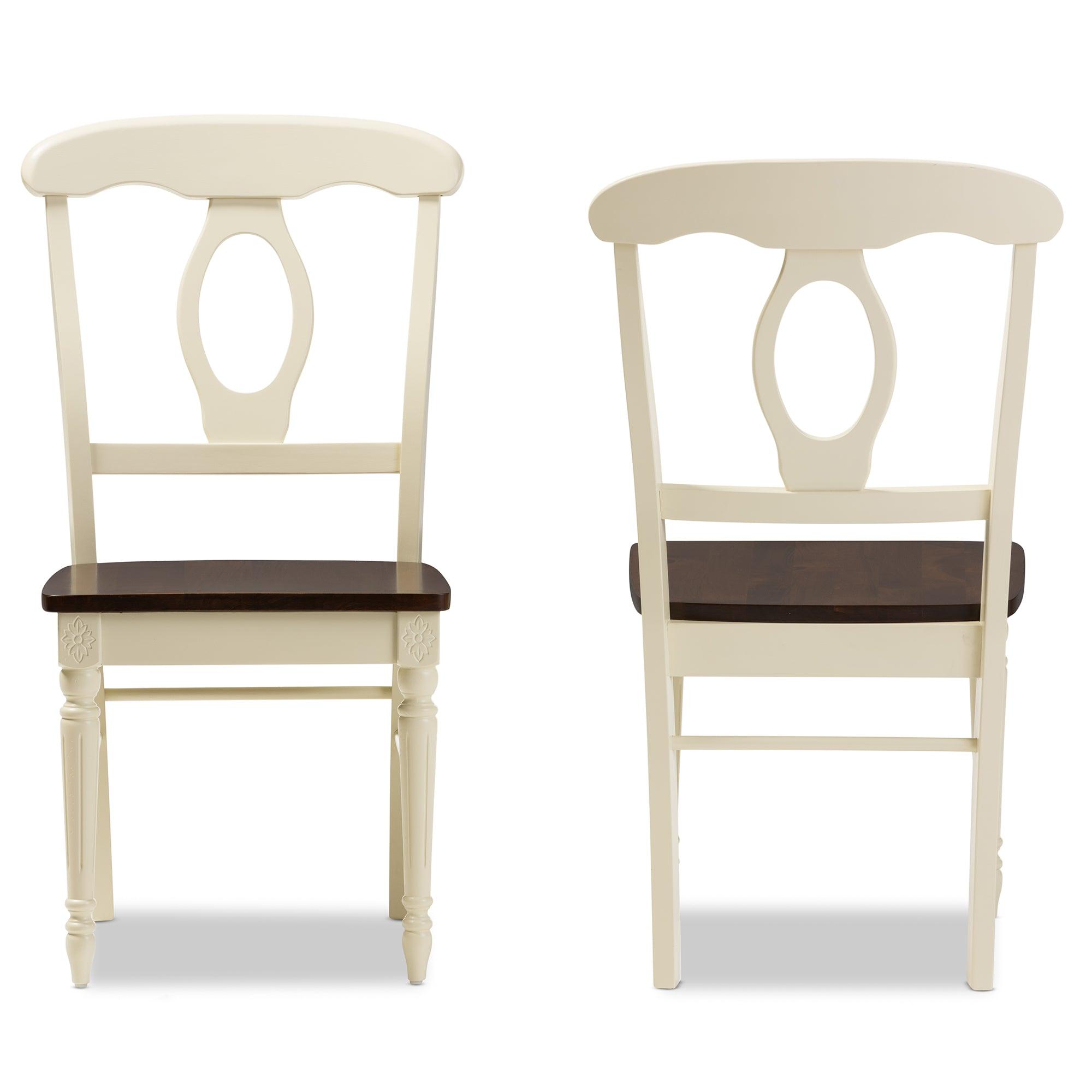 Napoleon French Country Cottage Buttermilk and "Cherry" Finishing Wood 5-Piece Dining Set