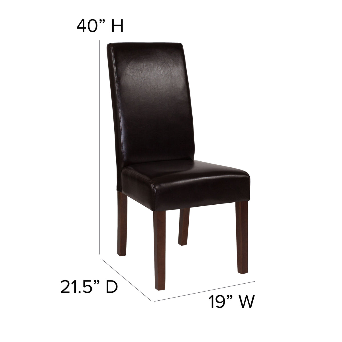 Greenwich Series Upholstered Panel Back Mid-Century Parsons Dining Chairs