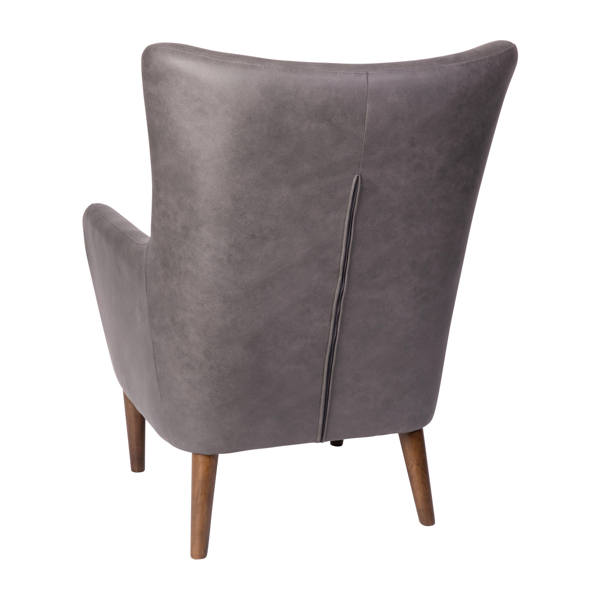 Connor Traditional Wingback Accent Chair, Commercial Grade Upholstery and Wooden Frame and Legs