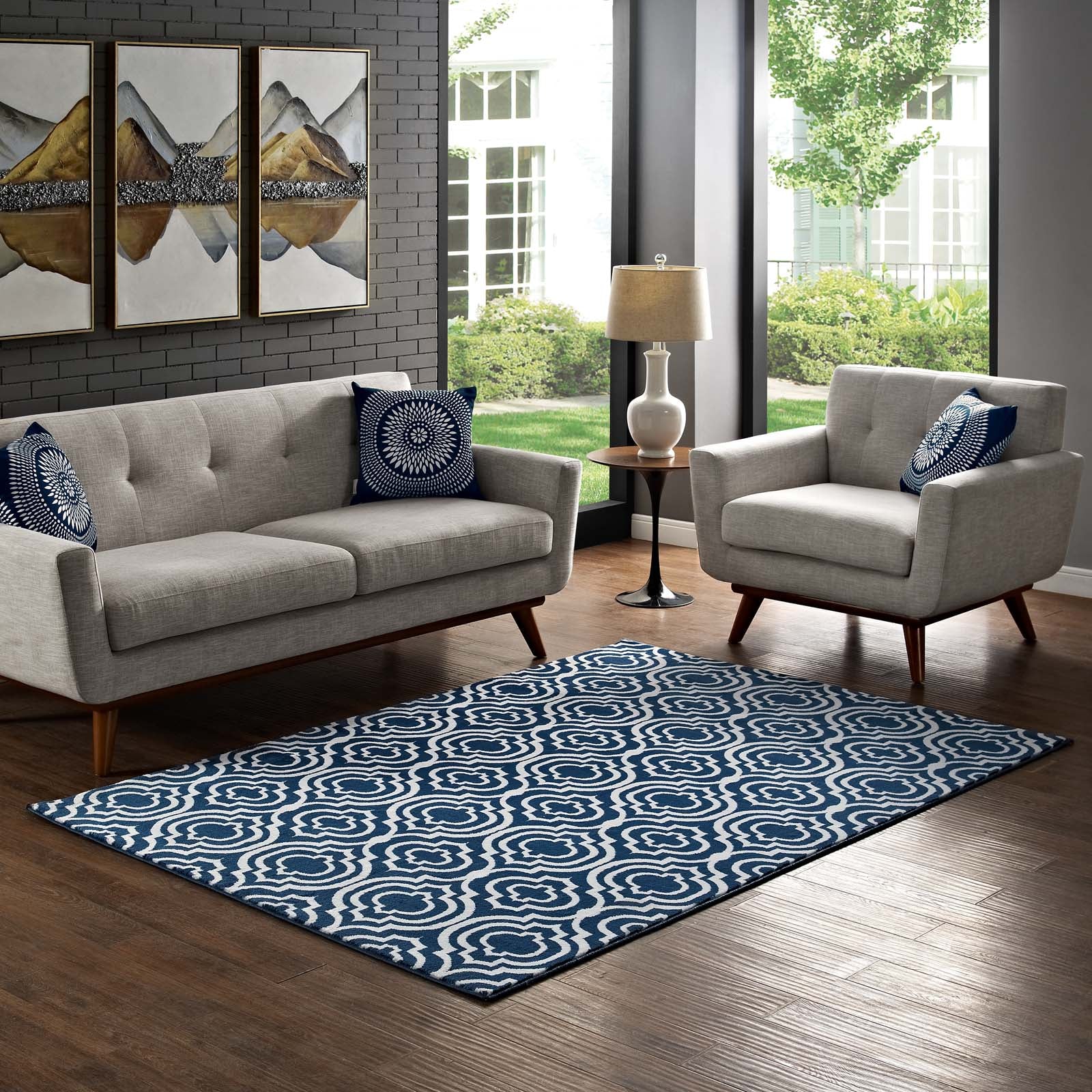 Frame Transitional Moroccan Trellis 8x10 Area Rug-Area Rug-Modway-Wall2Wall Furnishings