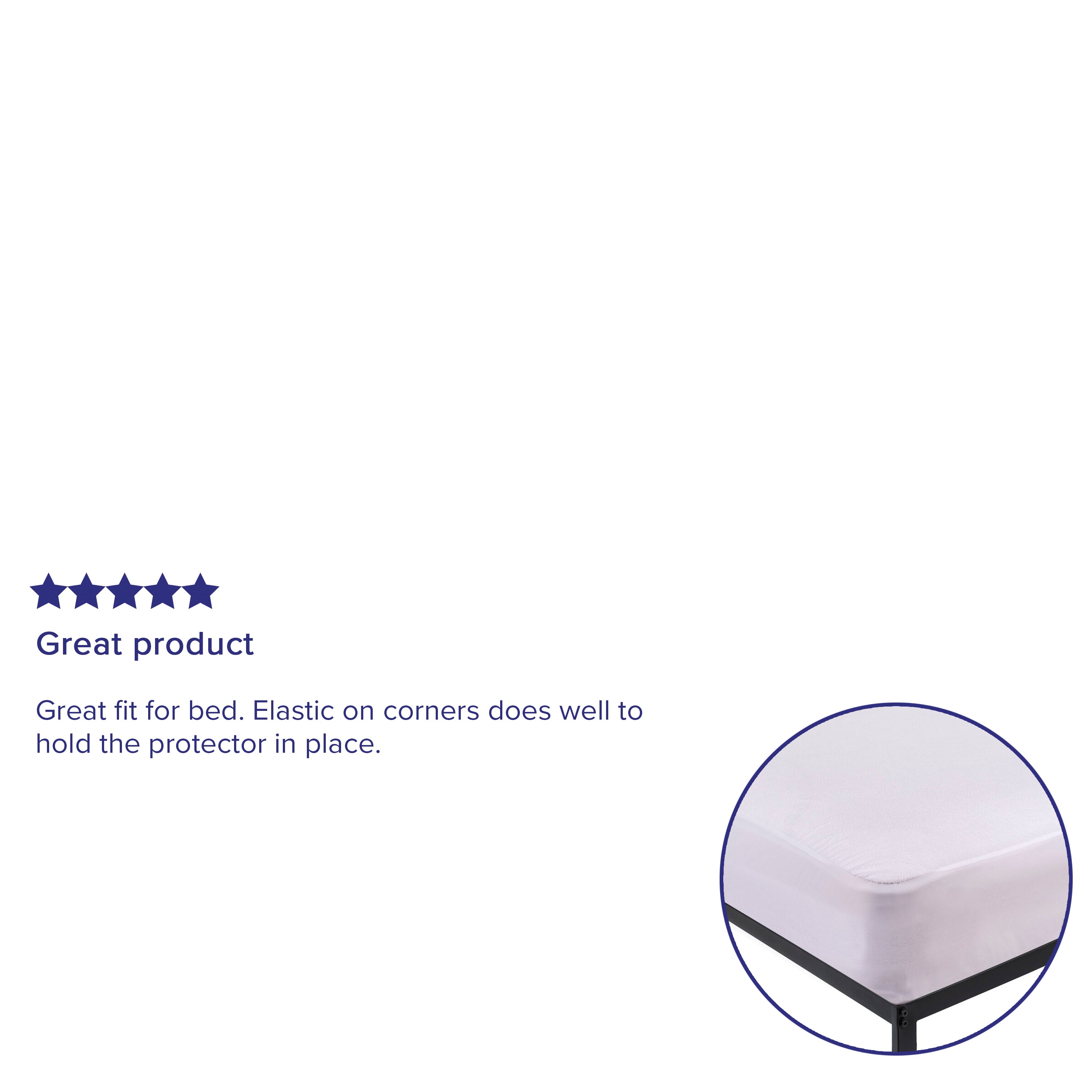 Capri Comfortable Sleep Premium Fitted 100% Waterproof-Hypoallergenic Vinyl Free Mattress Protector - Breathable Smooth Fabric Surface