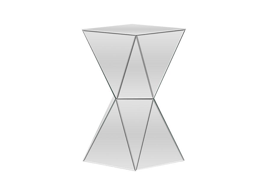 Rebecca Contemporary Multi-Faceted Mirrored Side Table