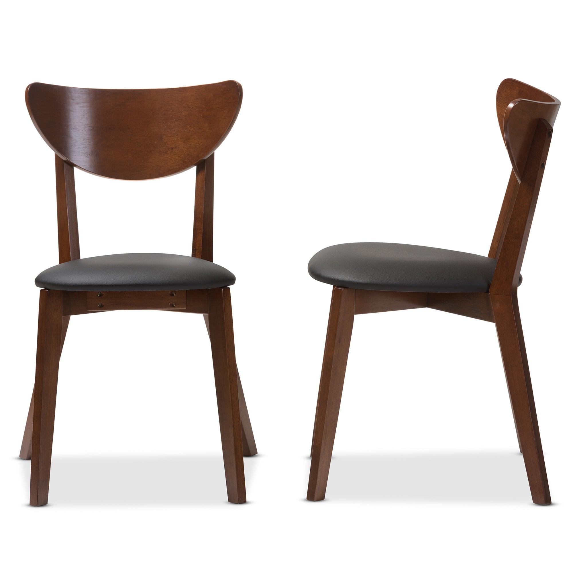 Sumner Mid-Century Faux Leather and Dining Chair