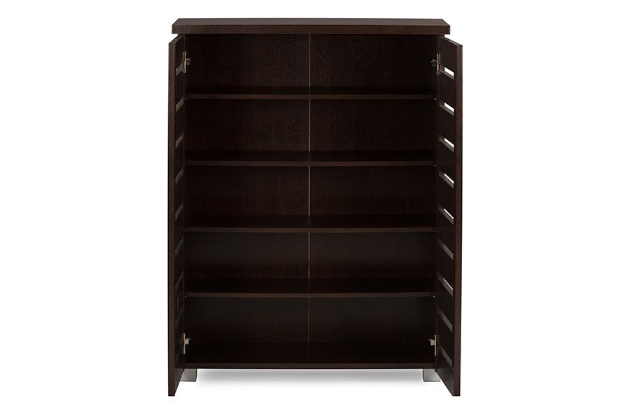 Adalwin Modern and Contemporary 2-Door Wooden Entryway Shoes Storage Cabinet