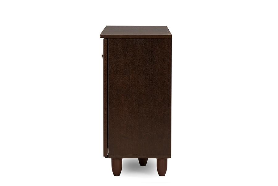 Winda Modern and Contemporary 3-Door Wooden Entryway Shoes Storage Cabinet