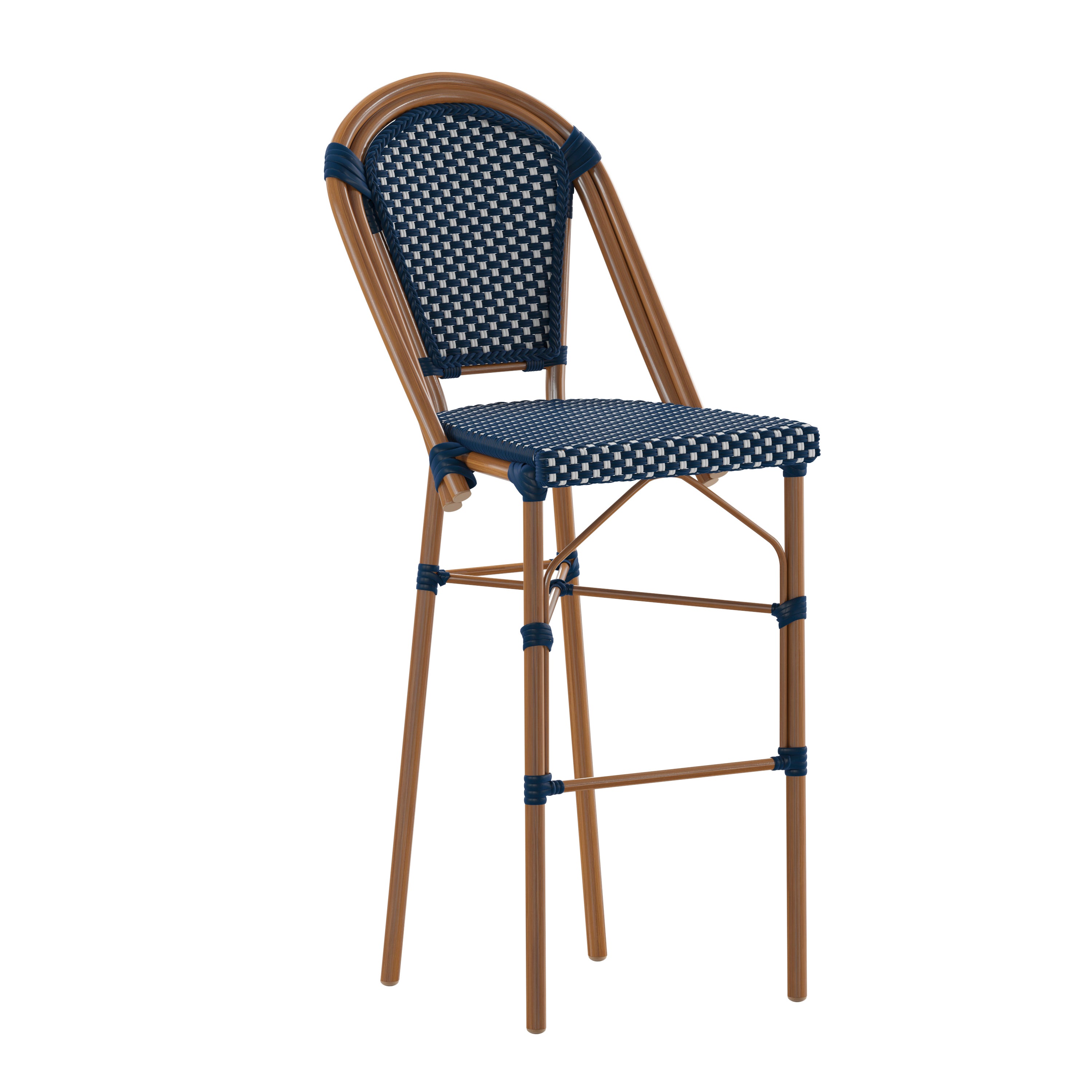Bordeaux Stackable Indoor/Outdoor Bistro 30" High Bar Height Stool
