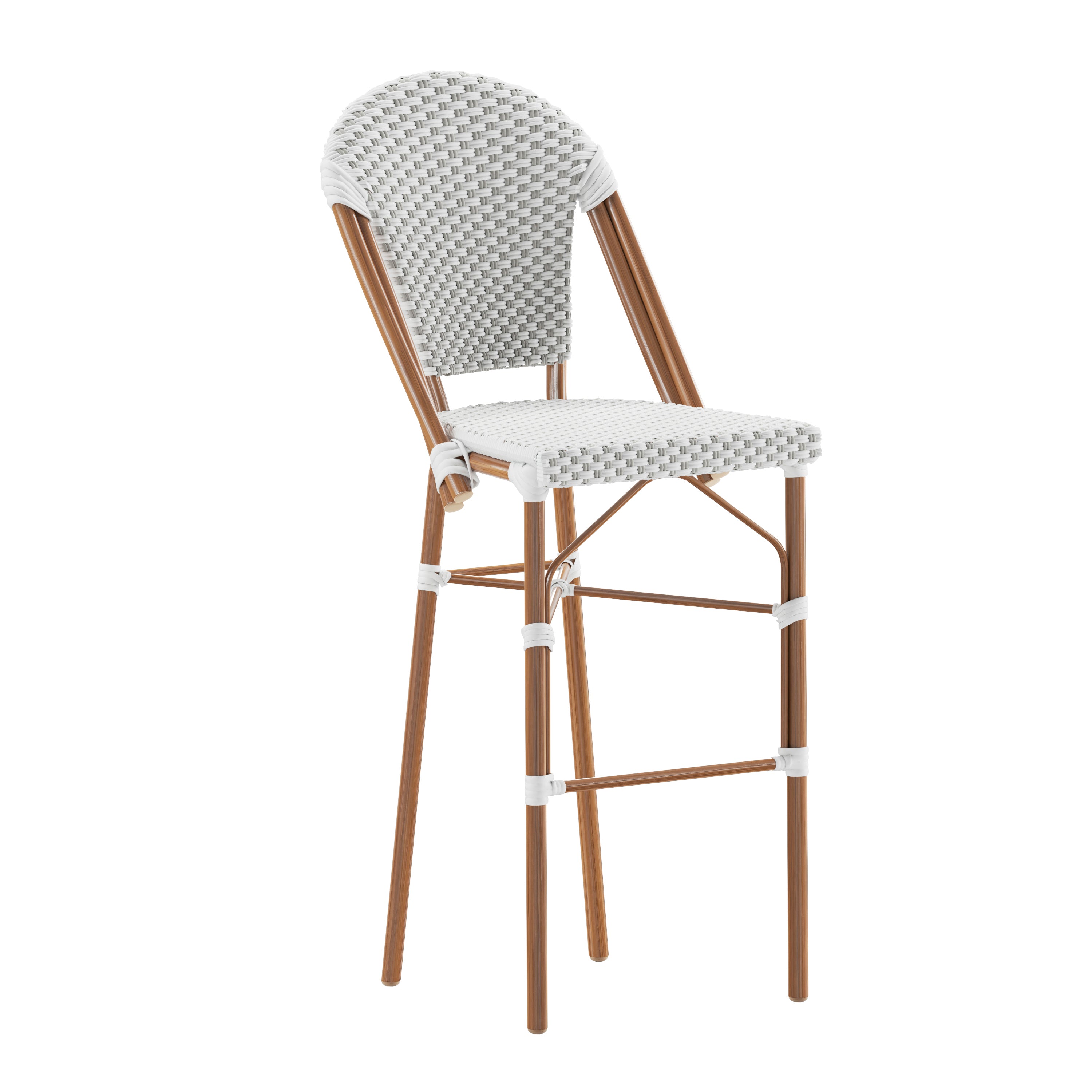 Lourdes Stackable Indoor/Outdoor Bistro 30" High Bar Height Stool