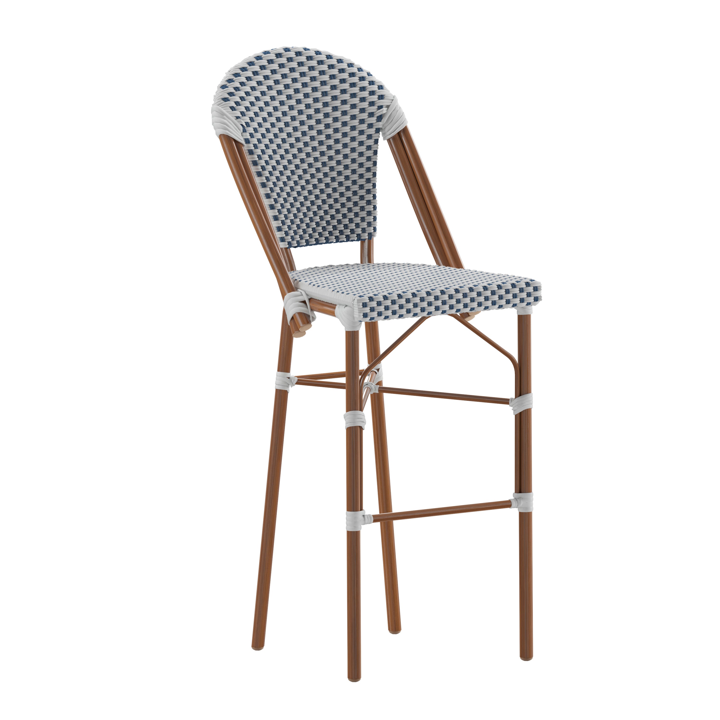 Lourdes Stackable Indoor/Outdoor Bistro 30" High Bar Height Stool