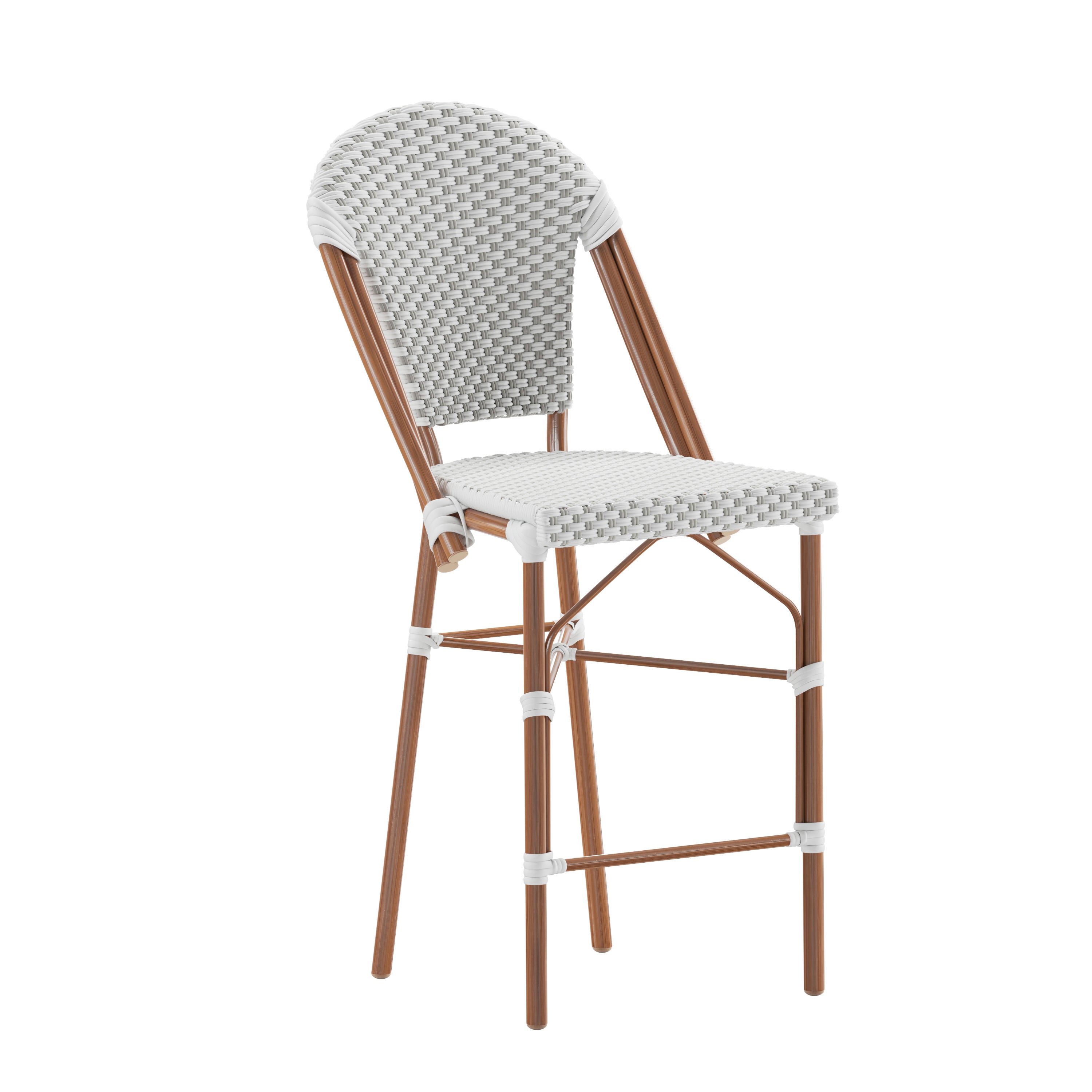 Lourdes Stackable Indoor/Outdoor Bistro 26" High Counter Height Stool